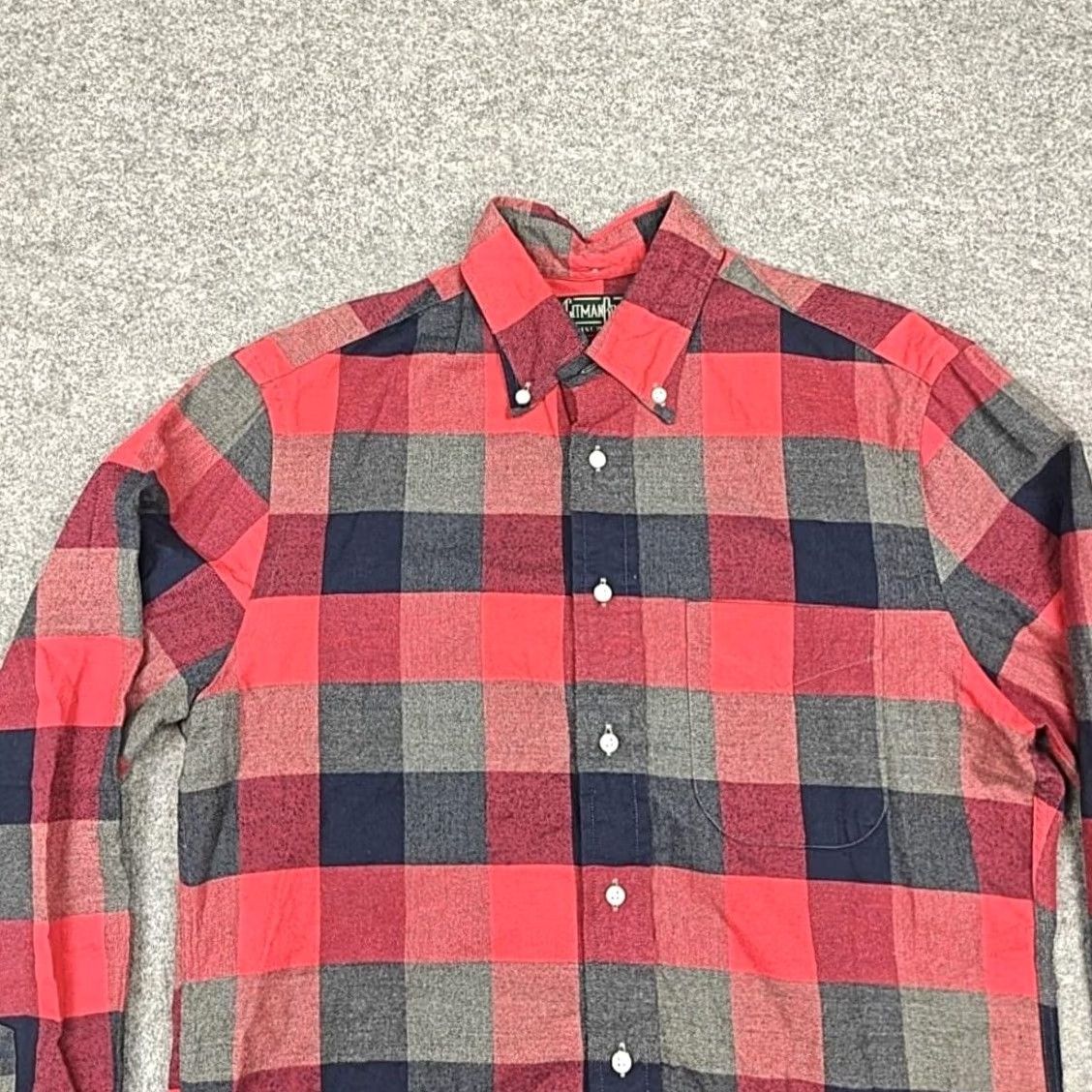 Vintage Gitman Bros Shirt Mens Medium Red Plaid Flannel Long Sleeve Button Up Casual Vintage Size US M / EU 48-50 / 2 - 2 Thumbnail