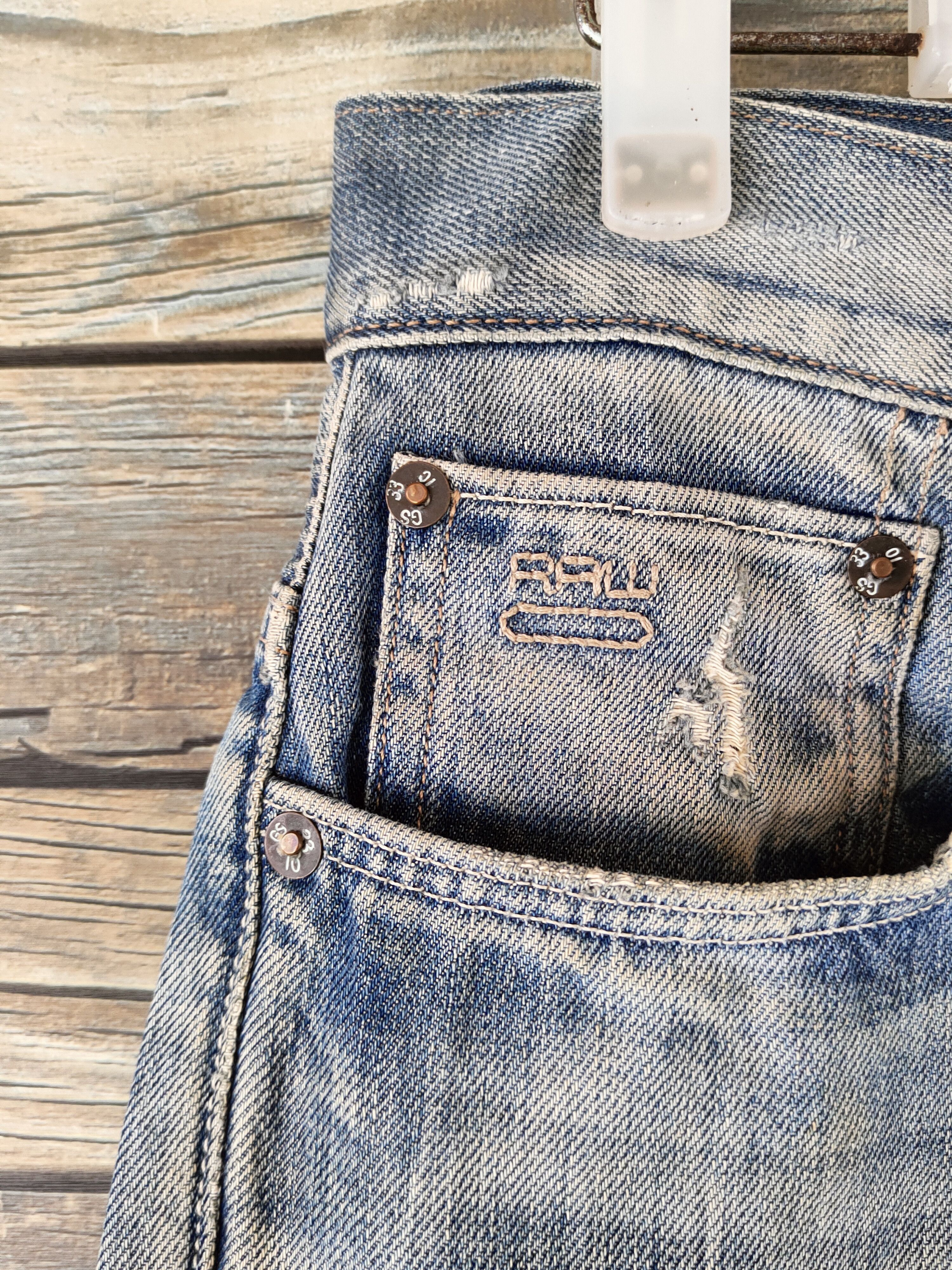 G-Star DL G-star Raw Blue Distressed Ripped Jeans #46-963 Size US 31 - 3 Thumbnail