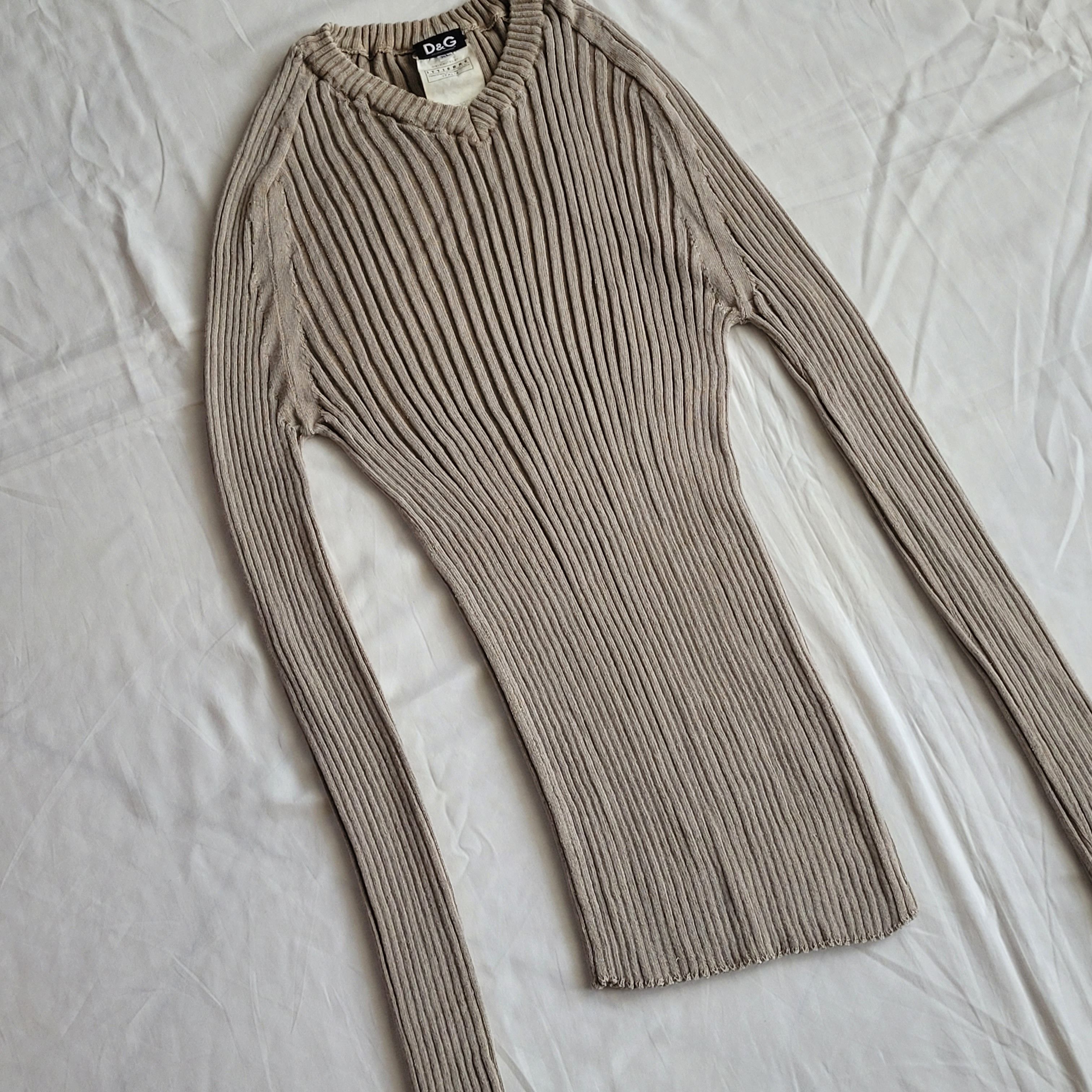 Dolce & Gabbana D&G 2000s fitted ribbed sweater Size XL / US 12-14 / IT 48-50 - 6 Thumbnail