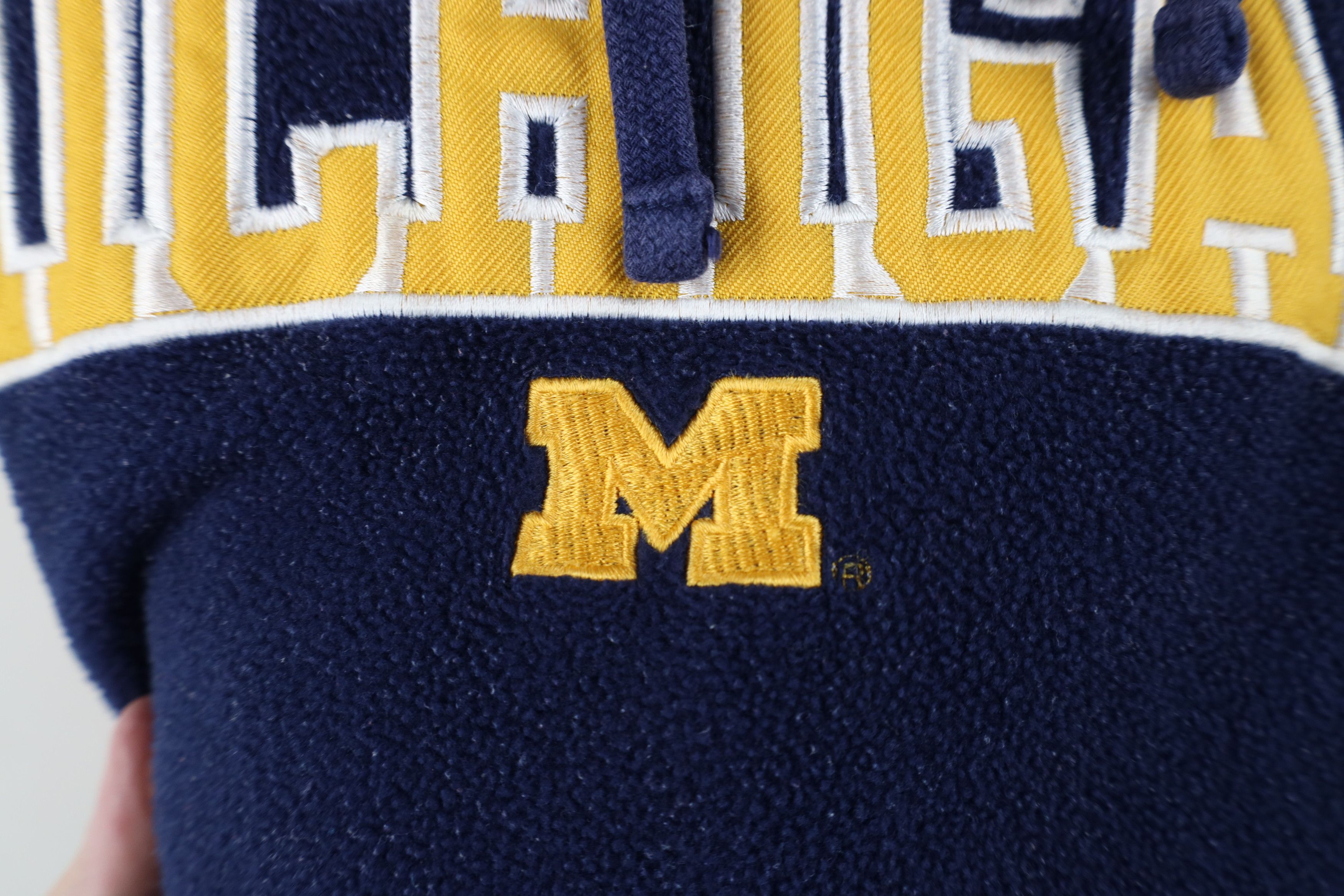 Vintage Vintage University of Michigan Fleece Hoodie Sweatshirt Blue Size US XL / EU 56 / 4 - 8 Thumbnail