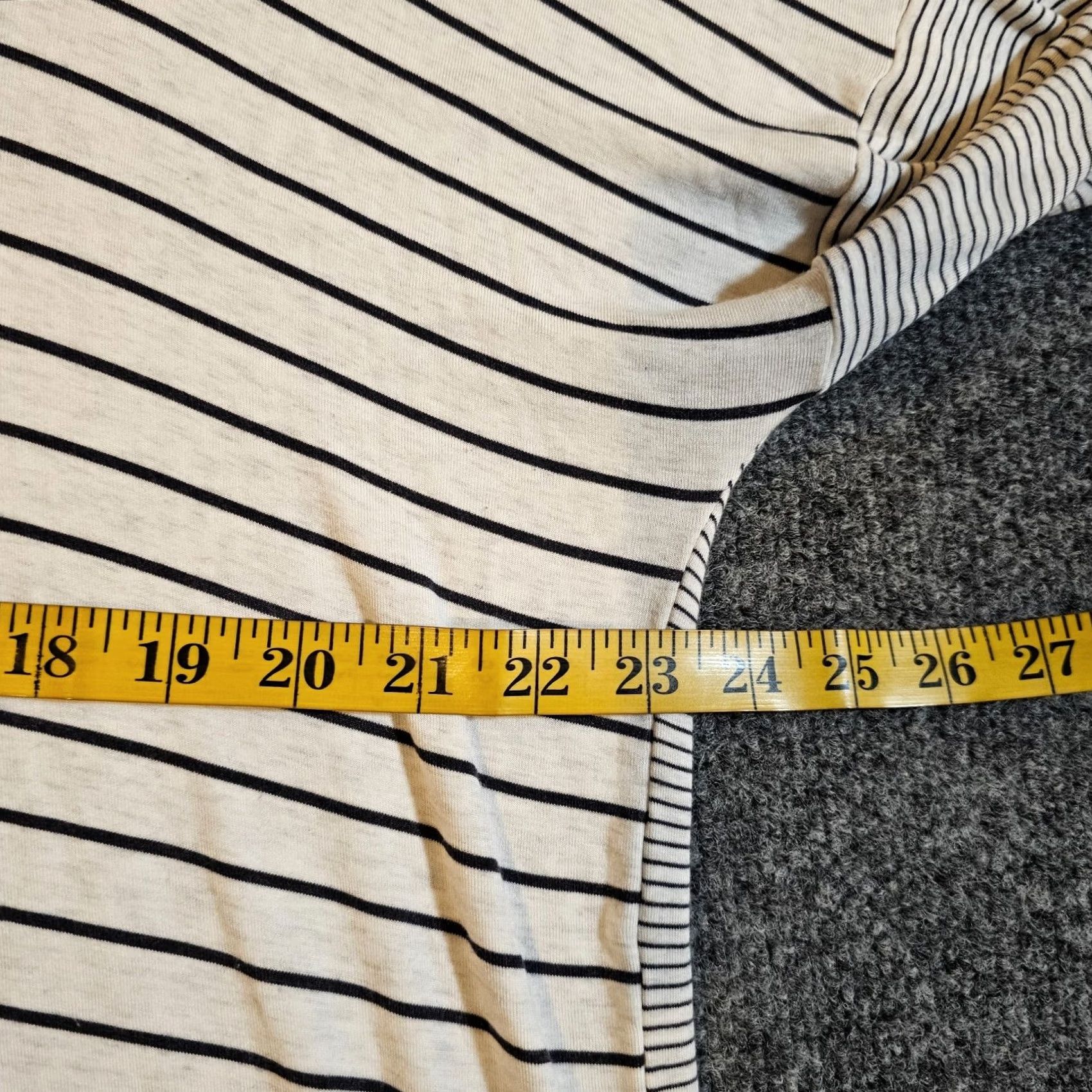 Vintage CAbi Top Shirt Womens Large White Black Striped Stretch Long Sleeve Boxy Casual Size L / US 10 / IT 46 - 5 Thumbnail
