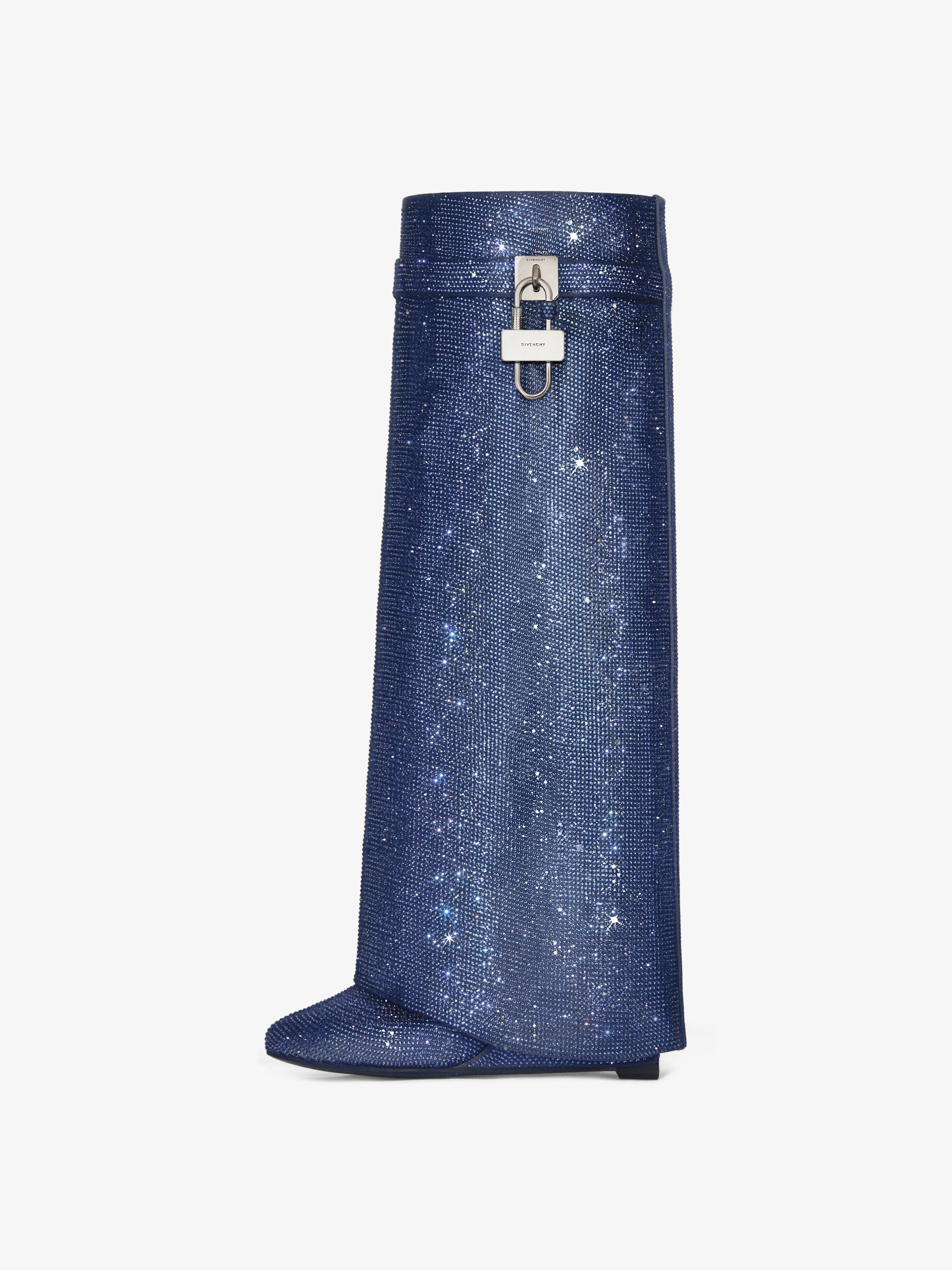 Givenchy o1srvl11e0525 Shark Lock Pant Boots 90mm in Petrol Blue Size US 7 / IT 37 - 3 Thumbnail