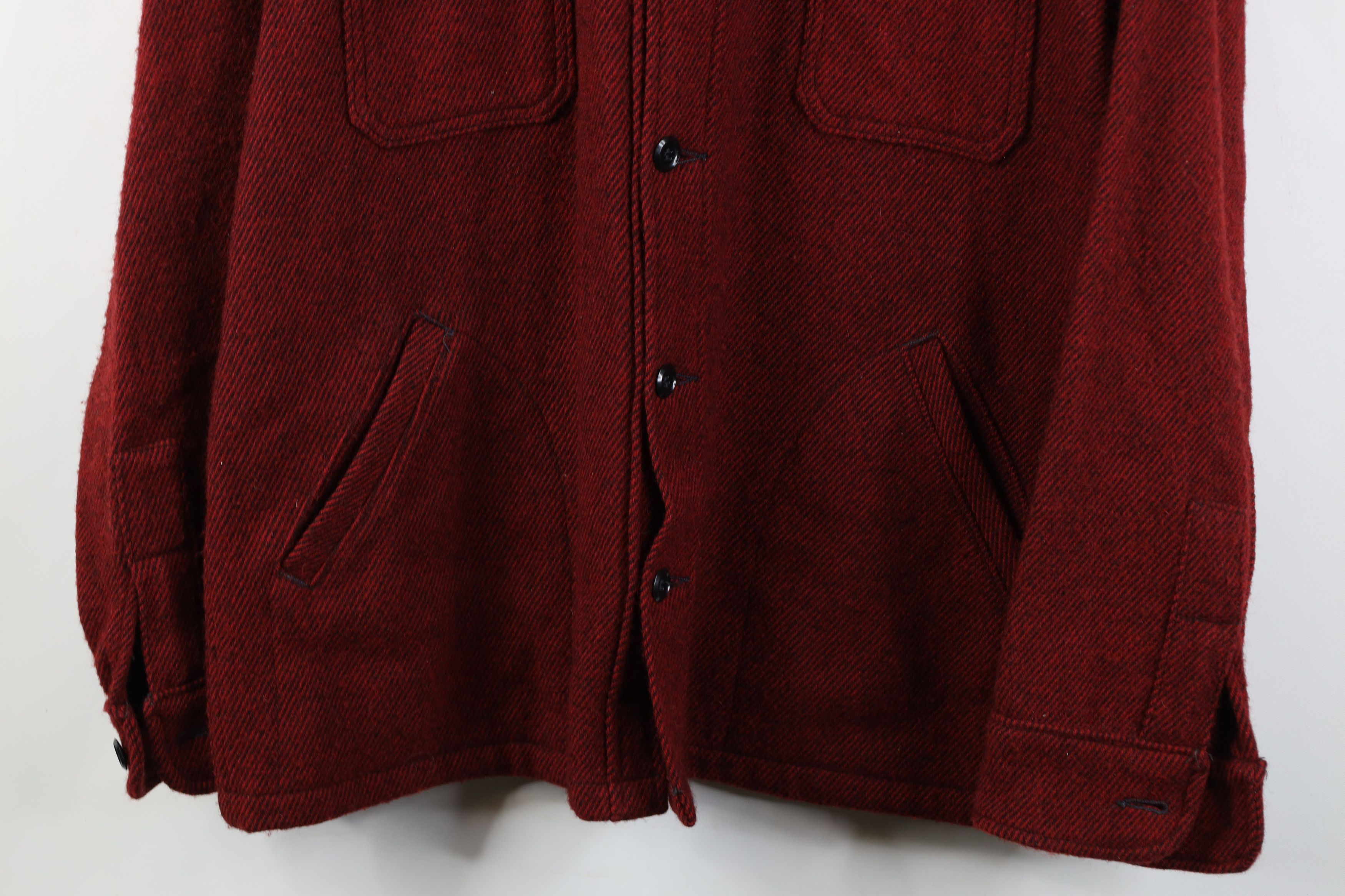 Woolrich Woolen Mills Vintage 70s Woolrich Whipcord Duster Cruiser Jacket Red USA Size US XL / EU 56 / 4 - 3 Thumbnail