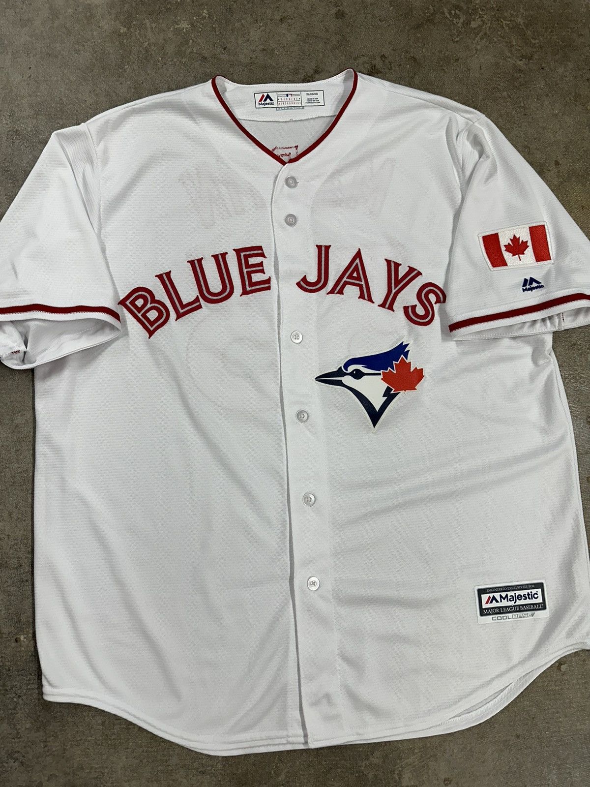 Majestic Majestic Toronto Blue Jays Martin Canada Day Authentic RARE Size US XL / EU 56 / 4 - 3 Thumbnail