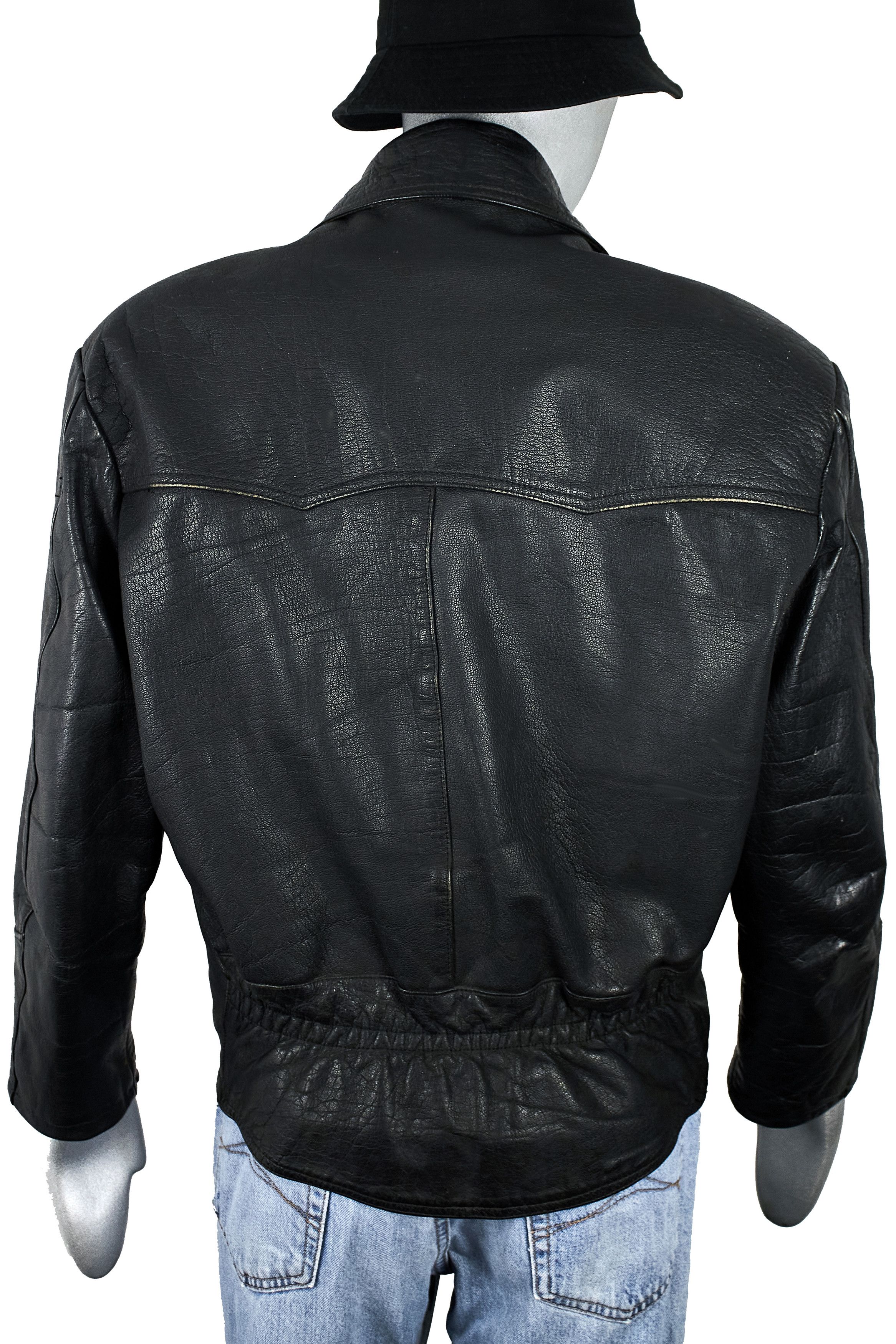 Vintage Vintage 80s Black Leather Motorcycle Biker Jacket Cafe Racer Size US L / EU 52-54 / 3 - 5 Thumbnail