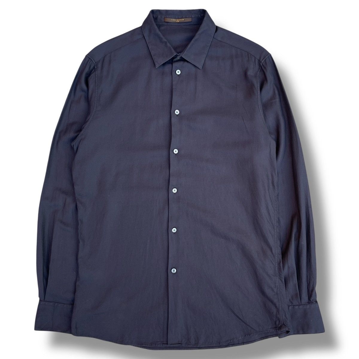 VINTAGE Louis Vuitton Black Button-up Dress Shirt