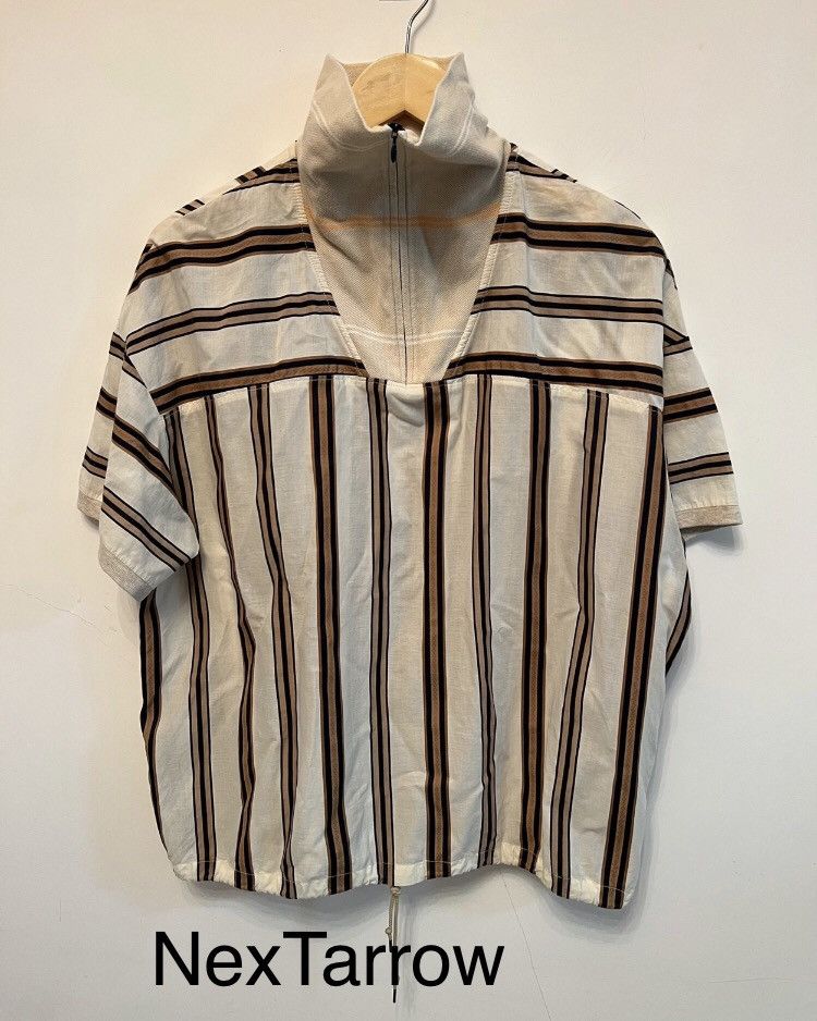 Kapital Kapital Nissan striped zipper l short sleeved T-shirt Size US S / EU 44-46 / 1 - 2 Thumbnail