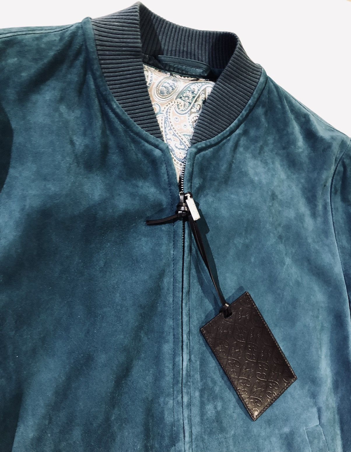 Brioni Brioni 🇮🇹 Blu suede silk lined bomber 50 NEW Size US M / EU 48-50 / 2 - 11 Thumbnail
