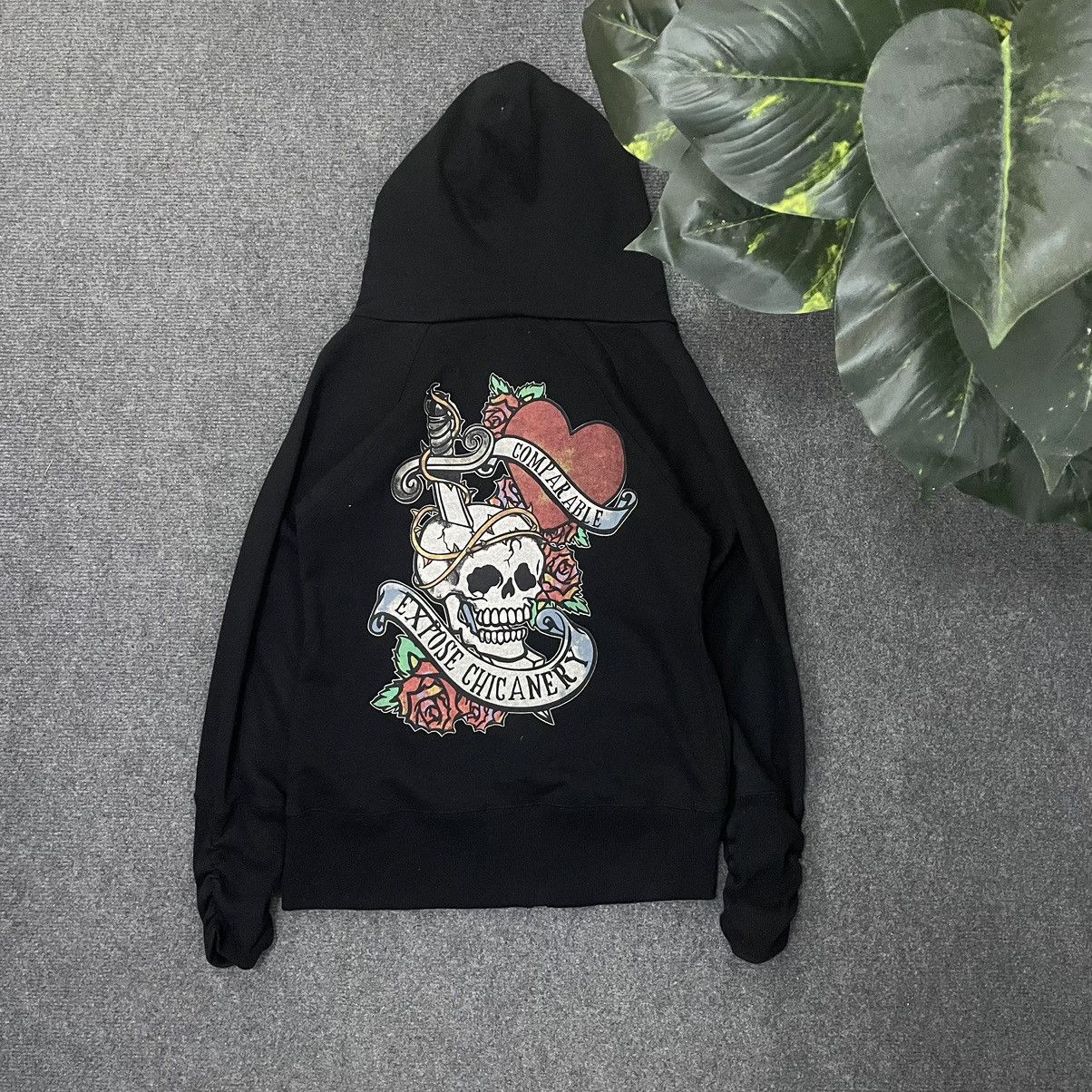 Ed Hardy × If Six Was Nine × Seditionaries Dig Deep Black Label Skulls Studded Punk Gothic Hoodie Size US S / EU 44-46 / 1 - 1 Thumbnail