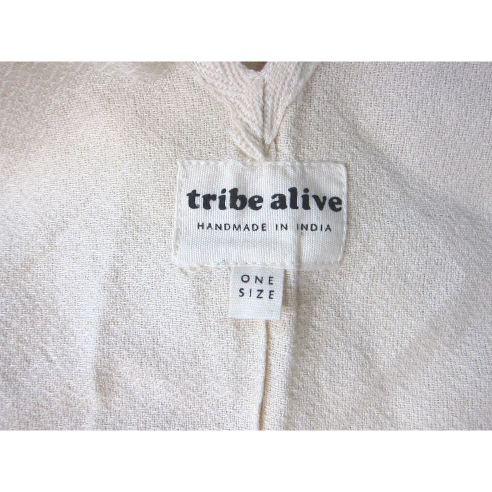 Pinko Tribe Alive Cotton Ivory Pink Yellow Stripe Beach Towel Sarong Poncho Shawl OS Shirt Womens 100% Cotton 35" X 37" Multicolor Stripe 80s 90s Beach Size ONE SIZE - 3 Thumbnail