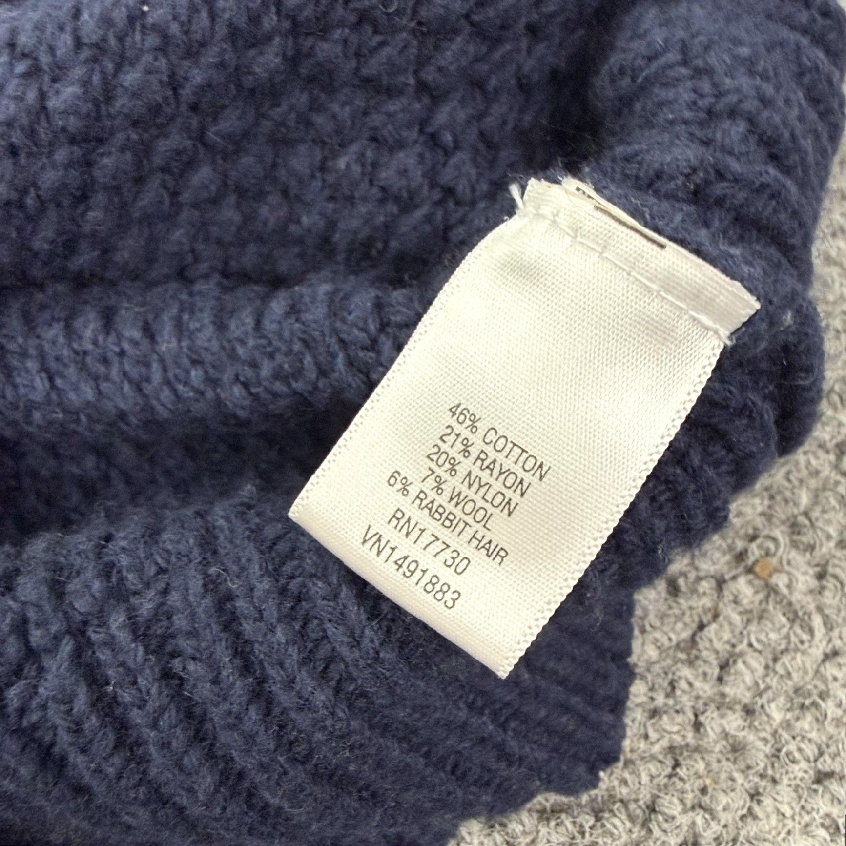 Merona Merona Sweater Adult Womens Medium Navy Blue Cable Knit Crewneck Pullover Knit Wool Cotton Rayon Nylon All Seasons Size M / US 6-8 / IT 42-44 - 4 Thumbnail