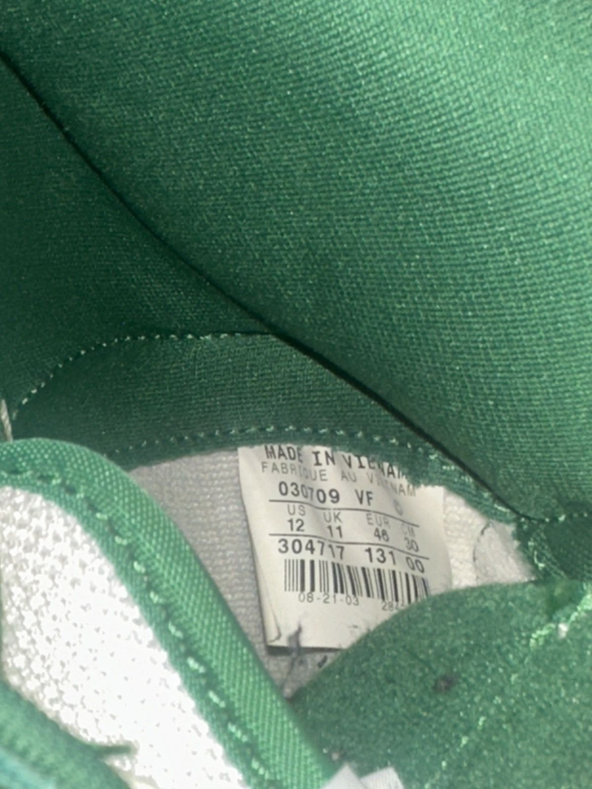 Nike Dunk 2003 Celtics size 12 RARE