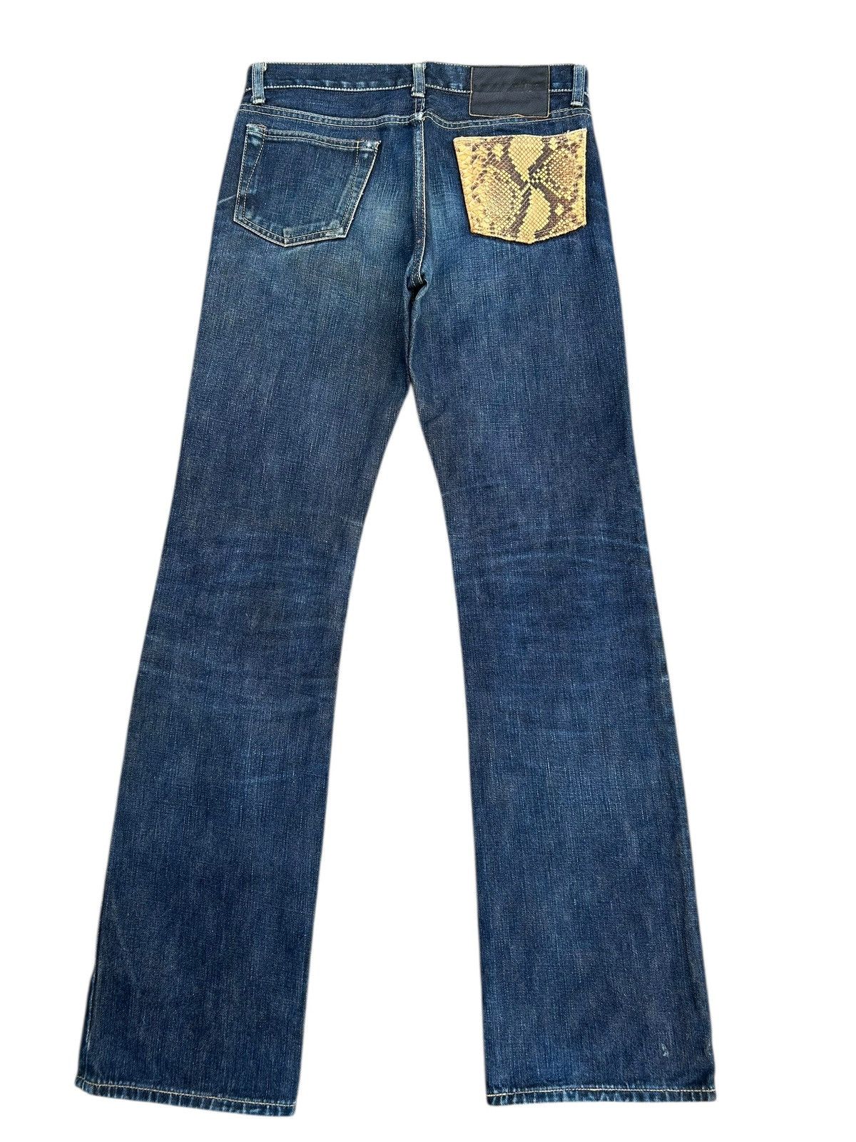 Kapital Vintage Tokyo Jeans Handcraft Snake Skin Pocket Denim Jeans Size US 30 / EU 46 - 3 Thumbnail