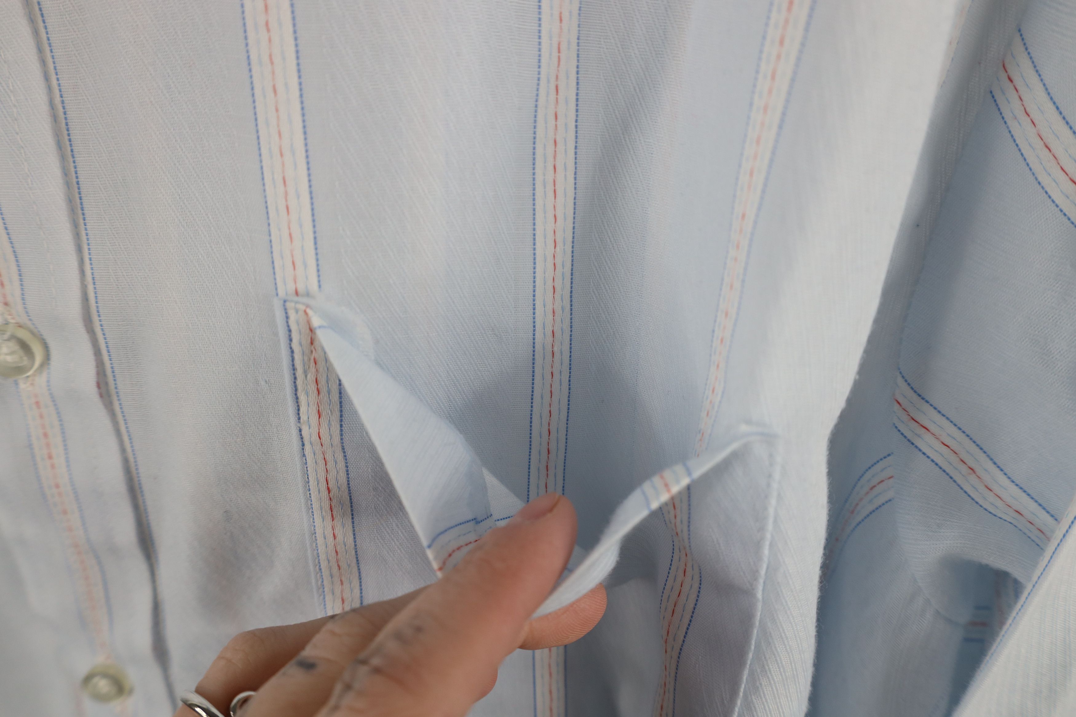 Vintage Vintage 70s Streetwear Striped Collared Button Shirt USA Size US M / EU 48-50 / 2 - 9 Thumbnail