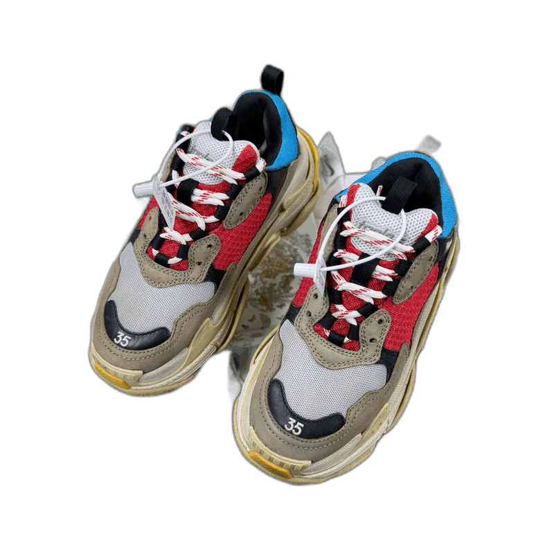 Balenciaga Balenciaga Triple Sneakers in Red and Blue Size US 5 / IT 35 - 1 Thumbnail