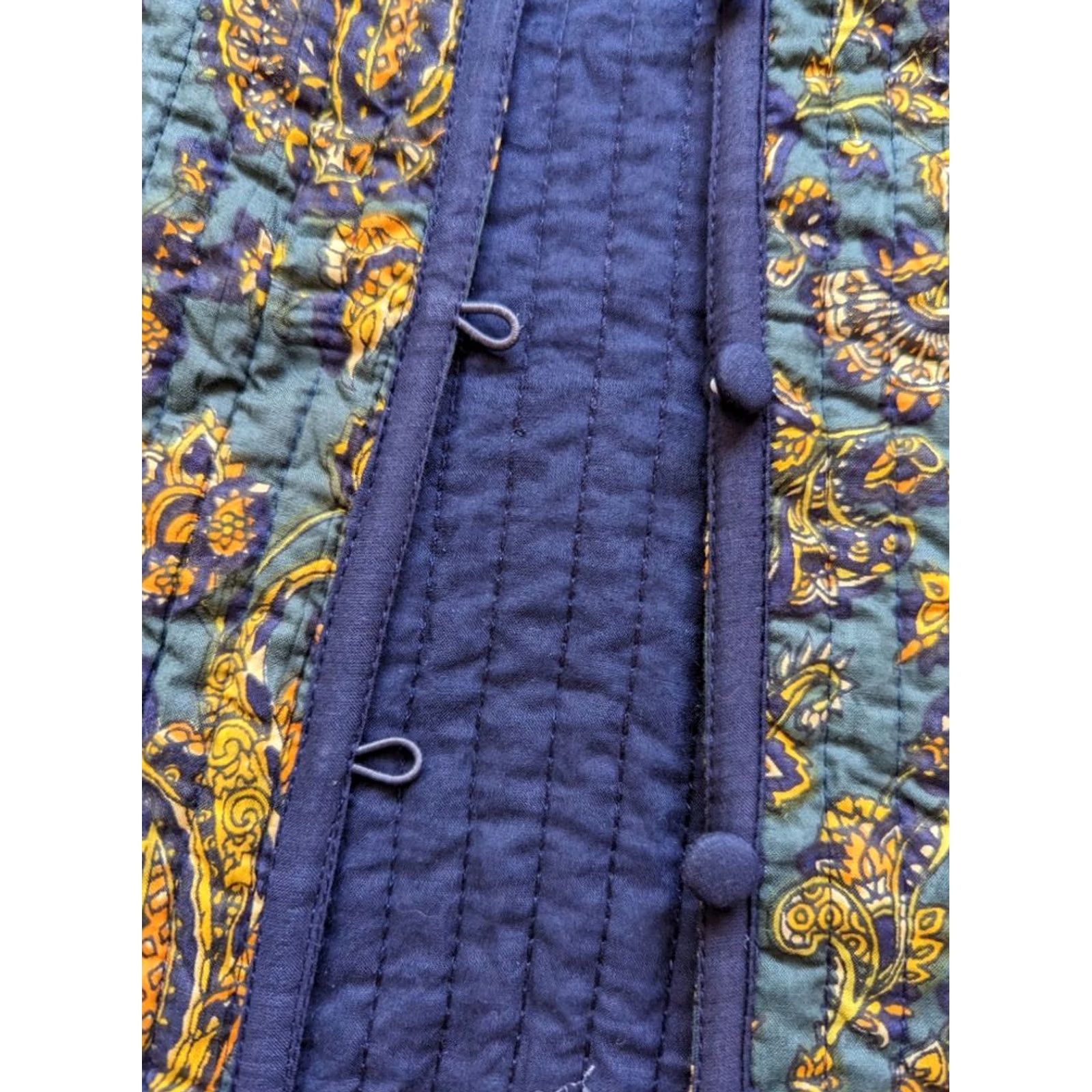 House of CB House of Bruar Jacket Womens Size 16 Quilted Cotton Floral Reversible Size XXL / US 16-18 / IT 52-54 - 4 Thumbnail