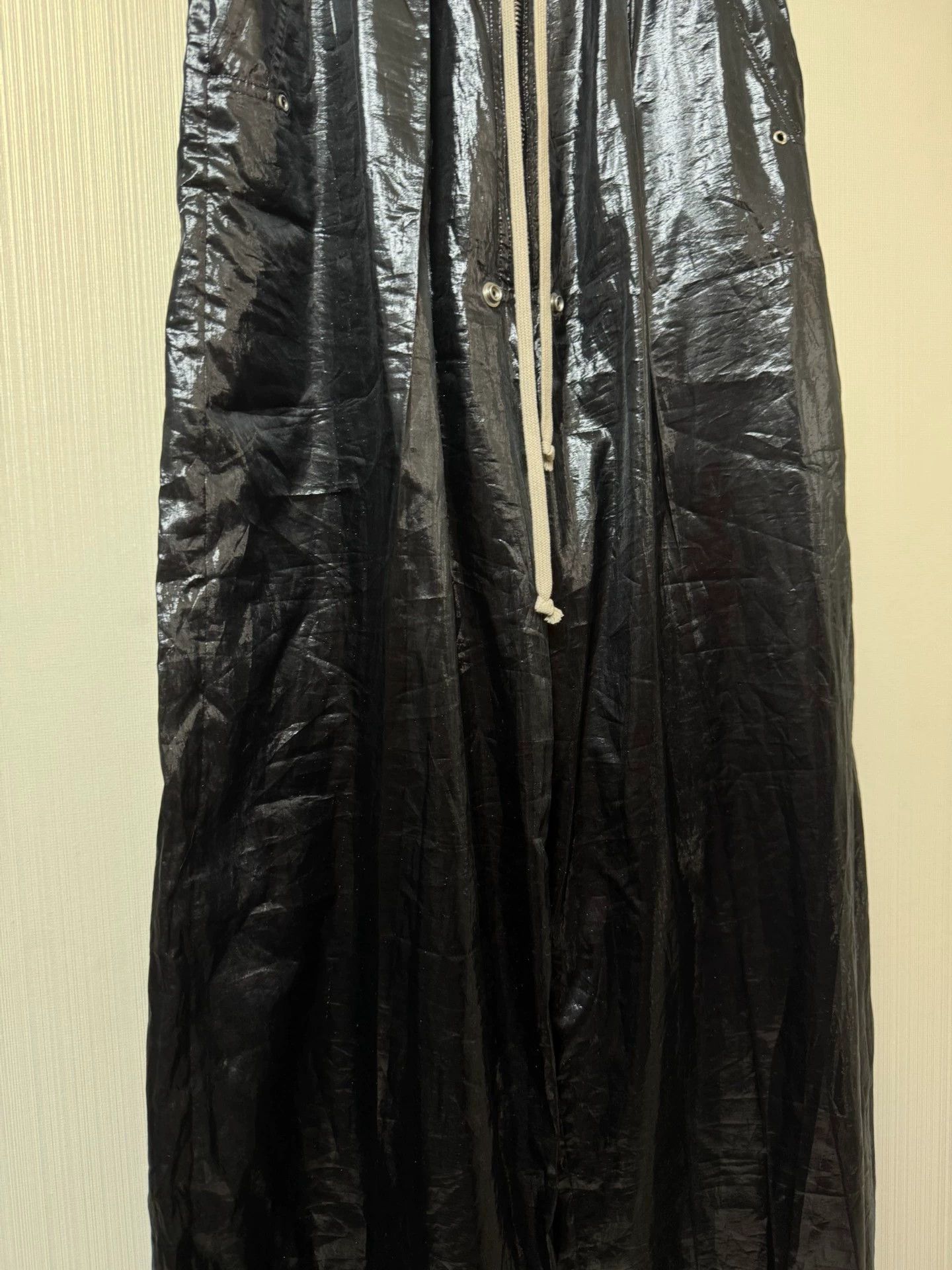 Rick Owens Rick Owens 20ss Shiny Bela Wide Leg Black Pant 48 Size US 39 - 3 Thumbnail