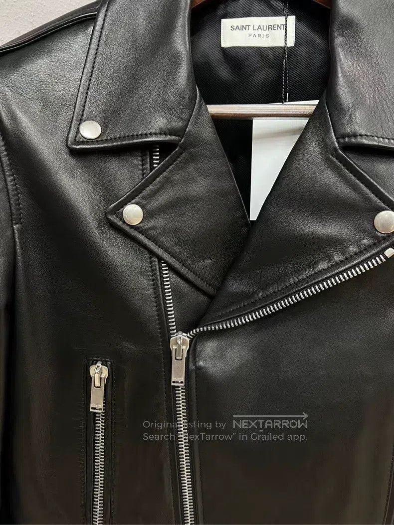 Saint Laurent Paris Saint Laurent Paris Sheepskin Zip-Up Motorcycle Jacket Size US M / EU 48-50 / 2 - 3 Thumbnail