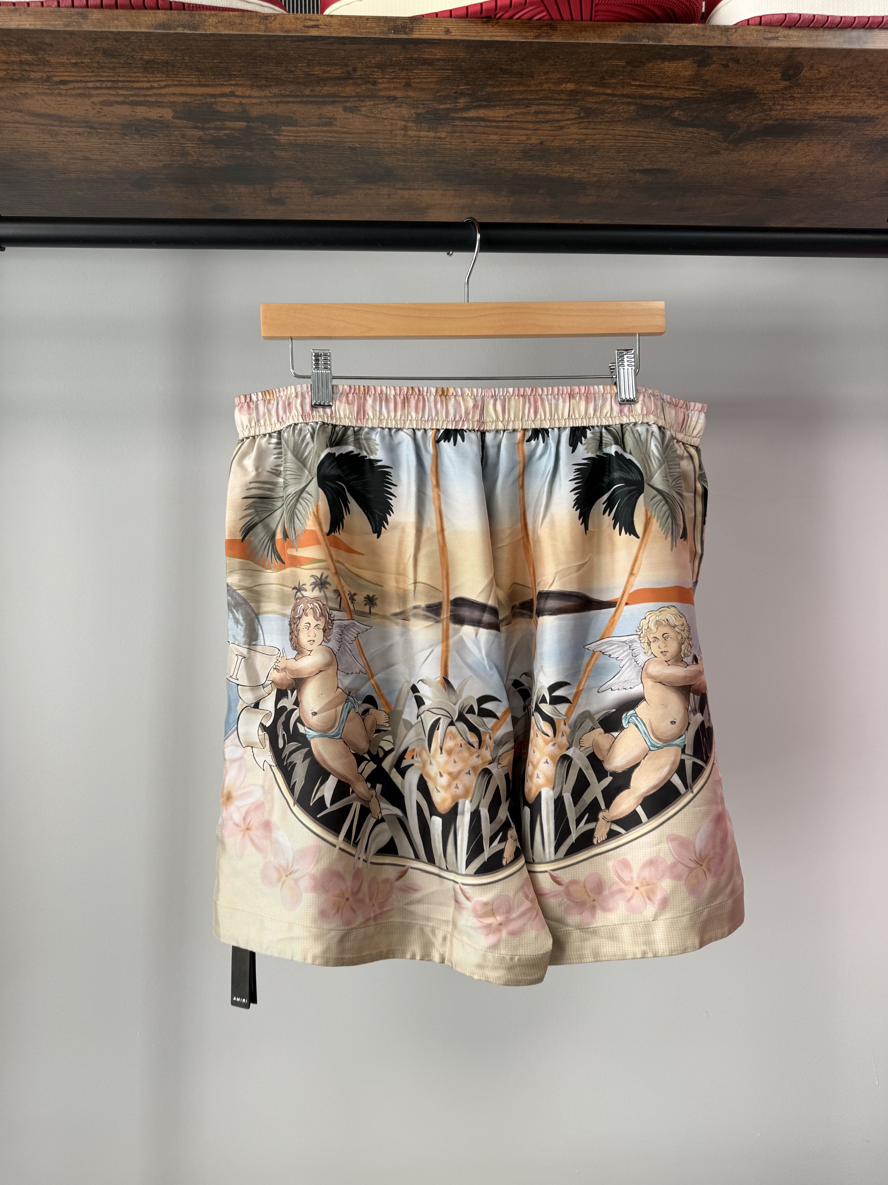 Amiri Amiri Silk Cherub Drawstring Shorts - 2XL Size US 38 / EU 54 - 5 Thumbnail