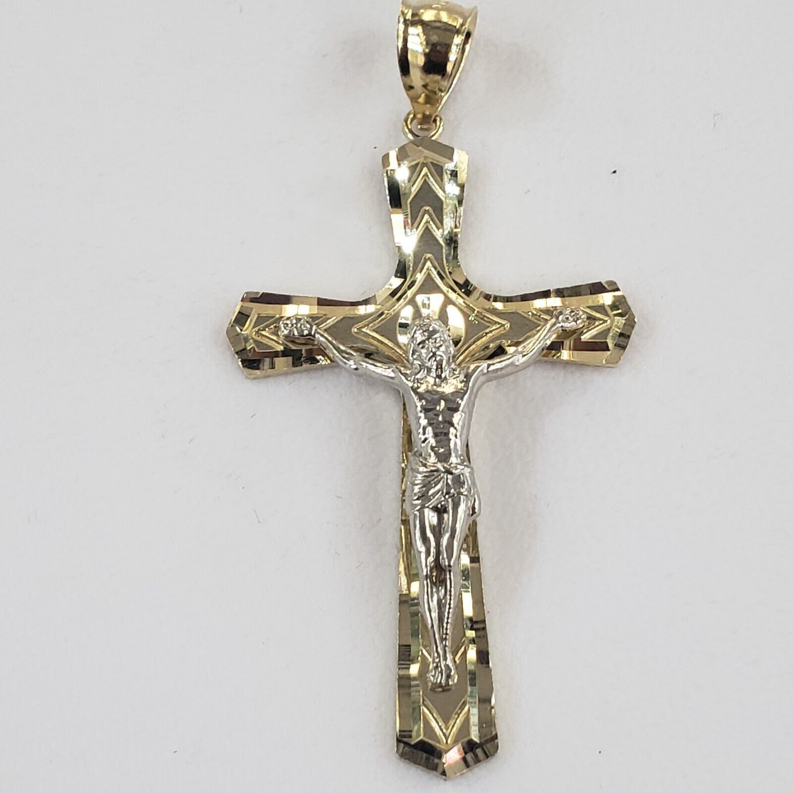 Other Big Two tone 14k Gold Jesus Crucifix Cross Pendant Size ONE SIZE - 12 Thumbnail