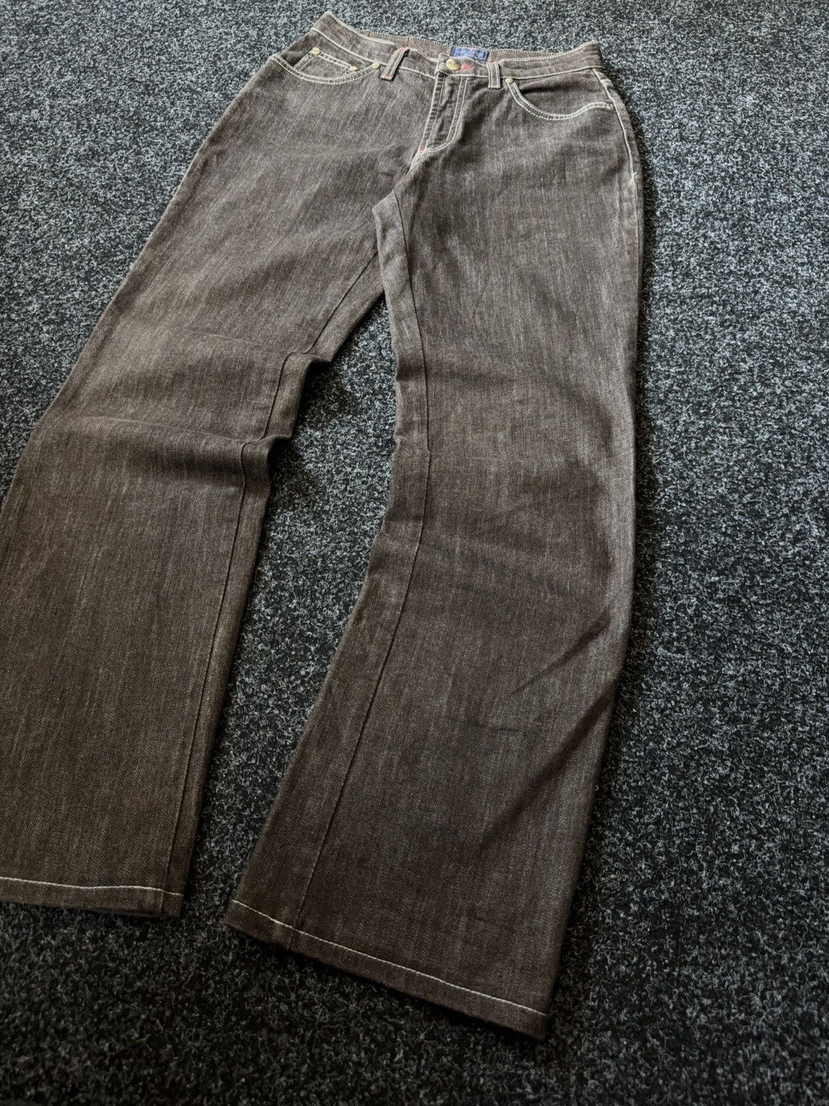Trussardi Vintage 90s Retro Trussardi Jeans Brown Denim Bootcut Pants Size 27" / US 4 / IT 40 - 3 Thumbnail