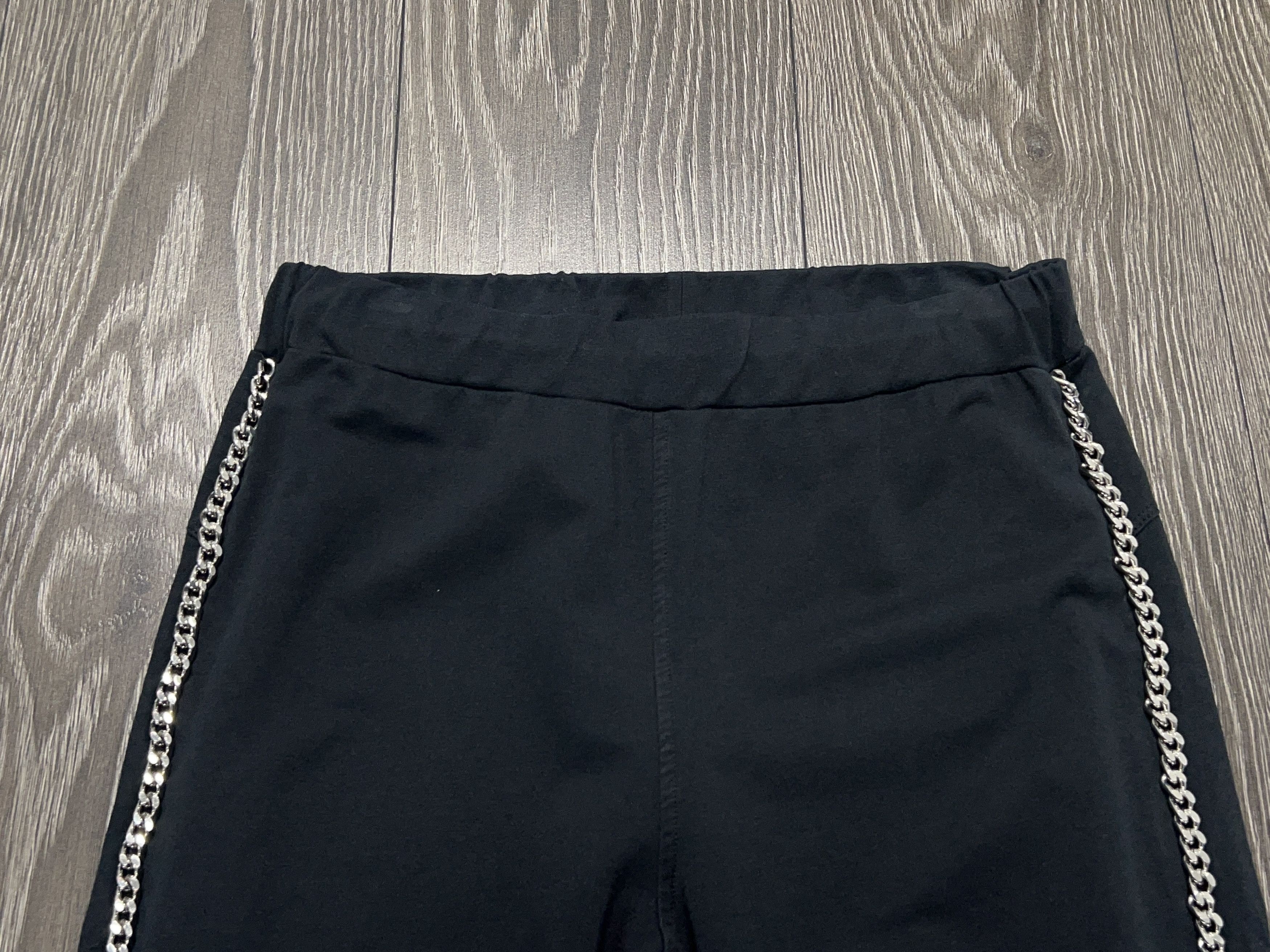Philipp Plein Womens Philipp Plein Chain Cotton Pants Leggins Black Size 30" / US 8 / IT 44 - 2 Thumbnail