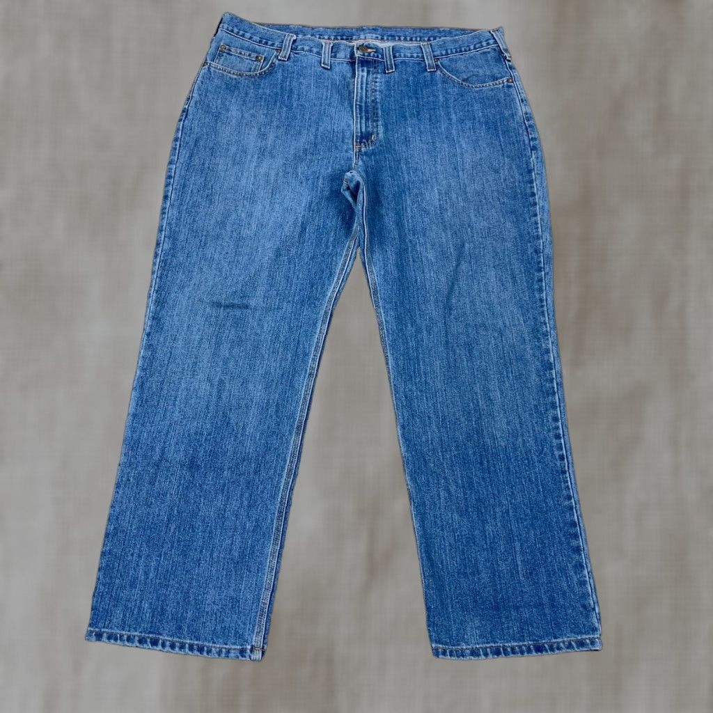 Carhartt Carhartt Jeans Men 44x32 Relaxed Fit Straight Leg Medium Wash Blue Work Denim 5-Pocket USA Style: Straight Mens Size US 44 / EU 60 - 1 Thumbnail