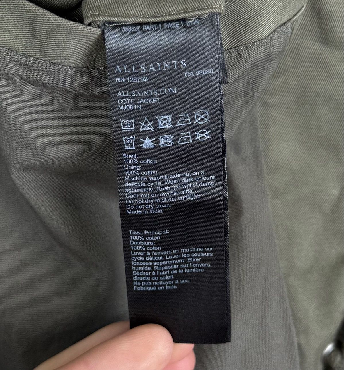 Allsaints Allsaints Cote Jacket Field M-65 Style Military Coat Khaki Size US L / EU 52-54 / 3 - 11 Thumbnail