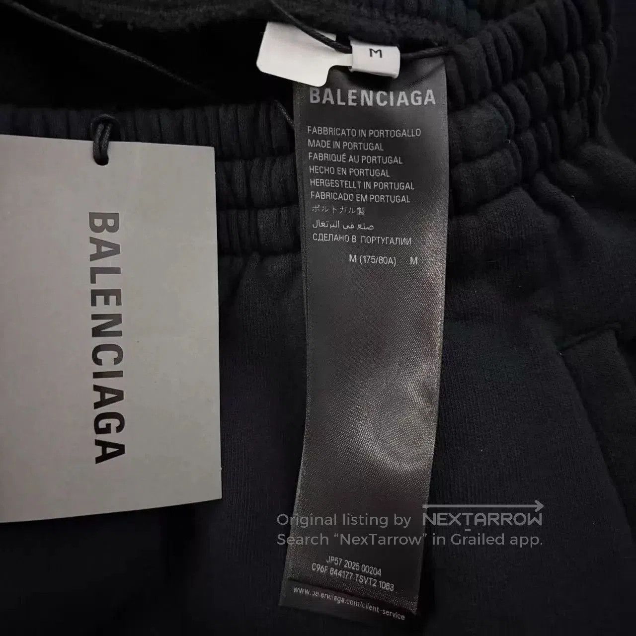 Balenciaga Black Casual Pants with Logo - Size 32. Size US 32 / EU 48 - 4 Thumbnail