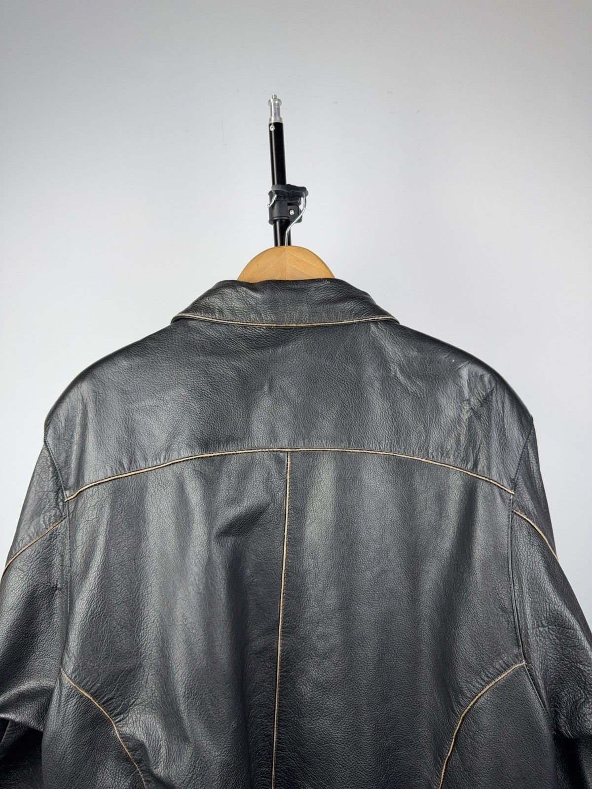 Leather Vintage 90s Gipsy Mauritius Black Leather Moto Biker Jacket Size US XL / EU 56 / 4 - 12 Thumbnail