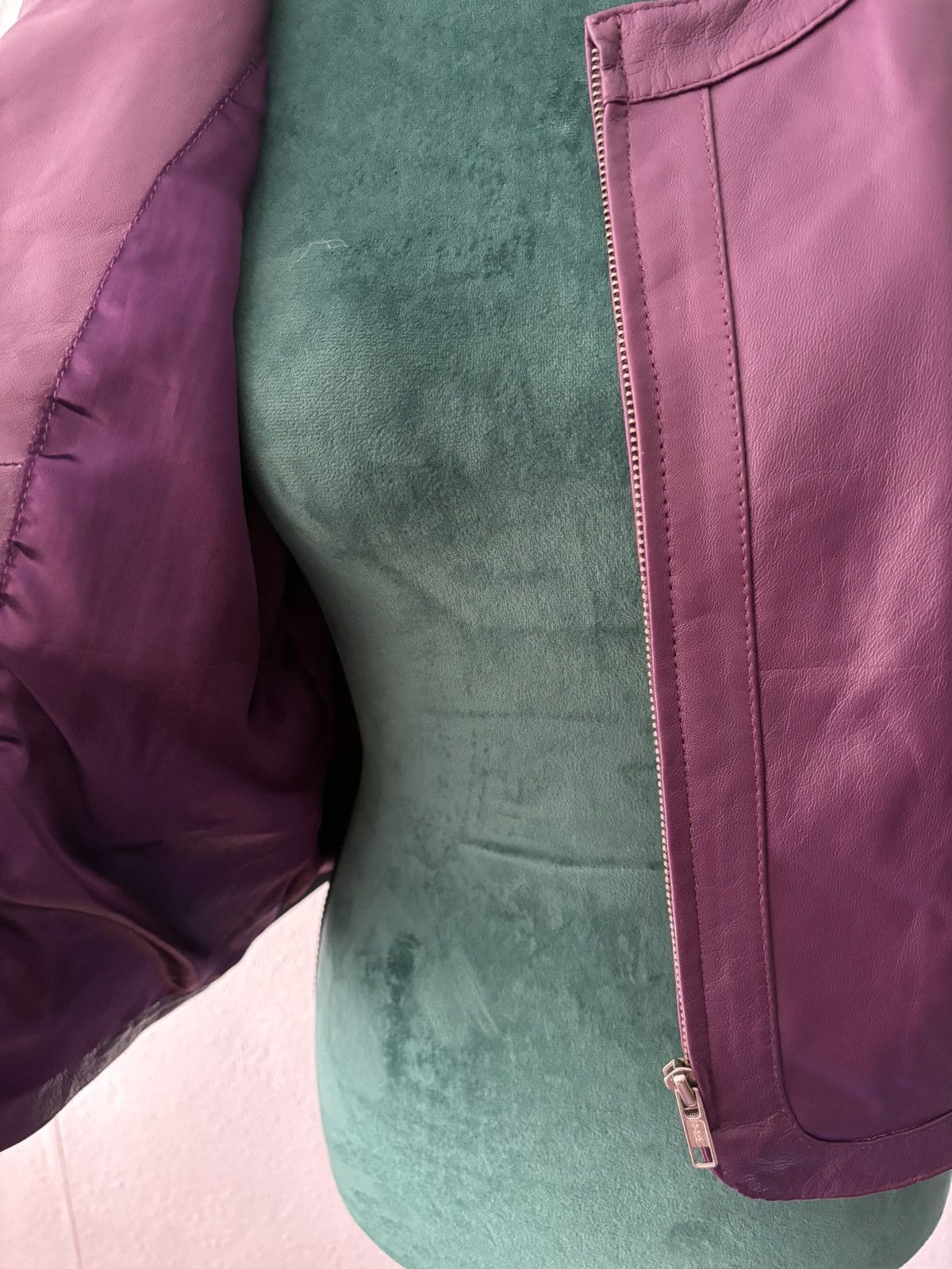 Vintage Vintage x purple leather jacket Size XL / US 12-14 / IT 48-50 - 3 Thumbnail