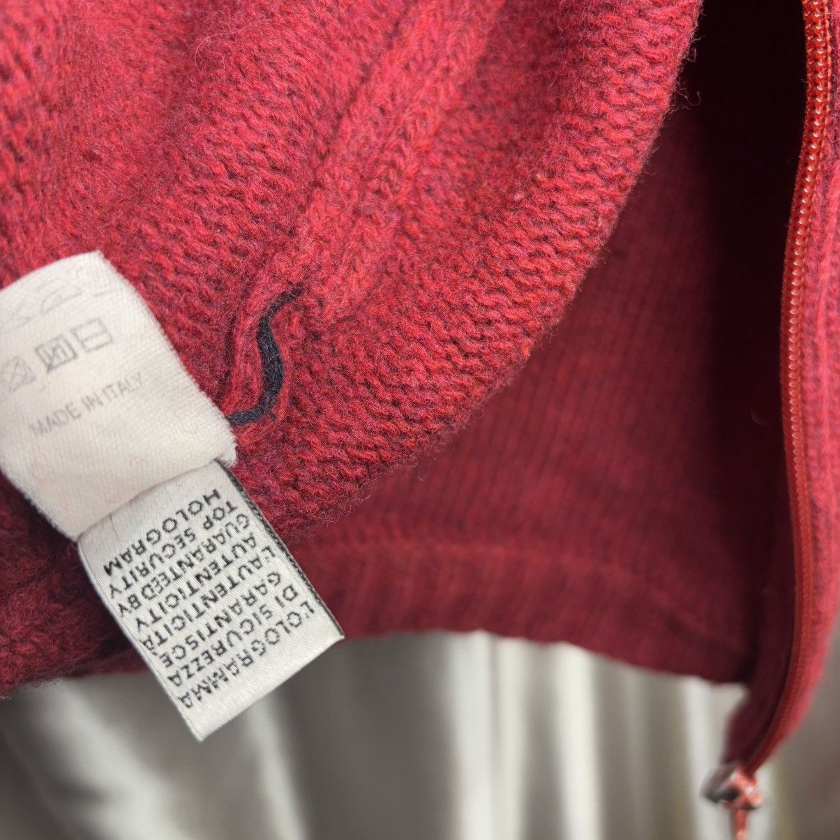 Dolce & Gabbana × Vintage vintage d&g sweater zip woolen burgundy Dolce & Gabbana Size M / US 6-8 / IT 42-44 - 11 Thumbnail