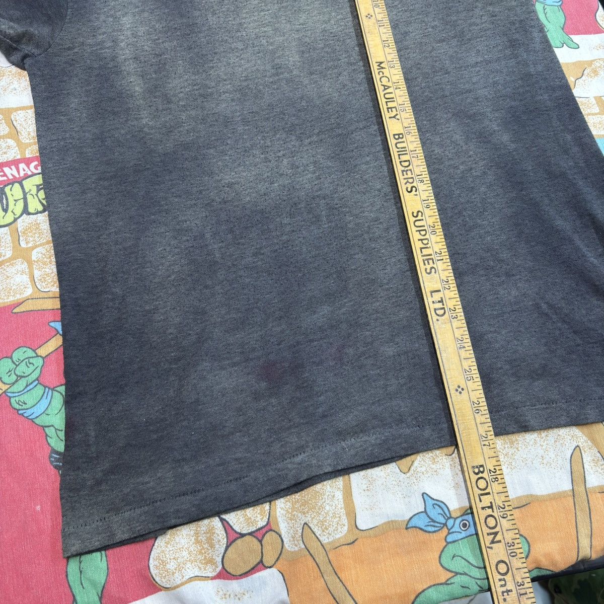 Vintage Crazy smokey faded 80s black blank tshirt Size US M / EU 48-50 / 2 - 6 Thumbnail