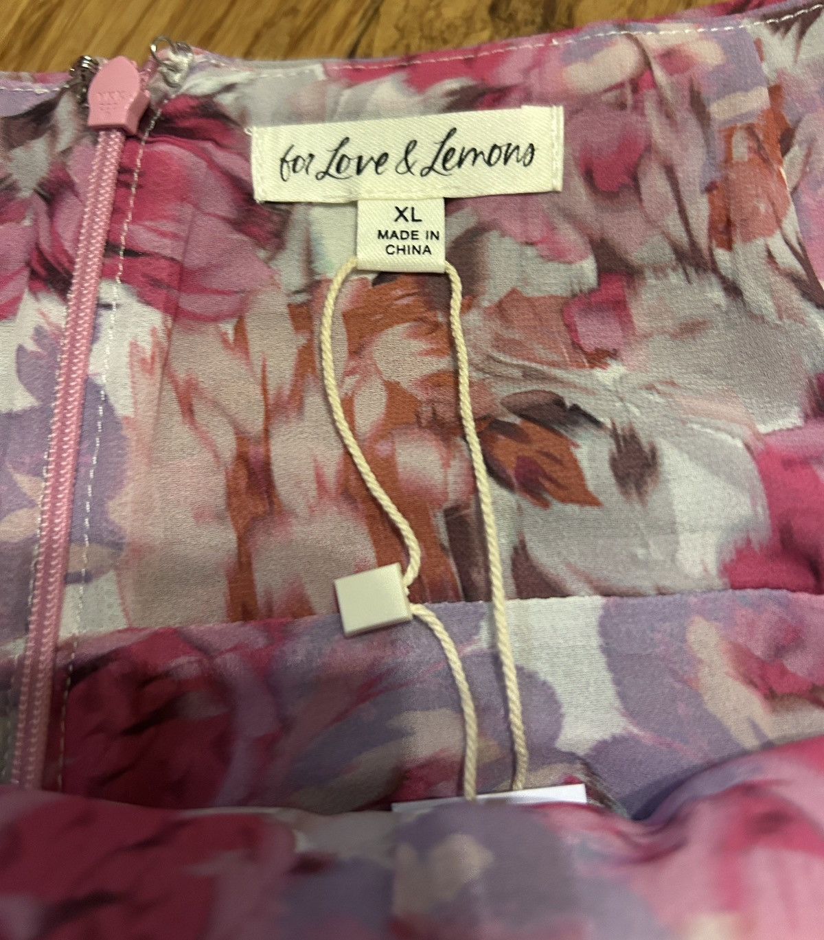 For Love & Lemons For Love & Lemons Annabelle Mini Skirt Pink size XL Size 30" / US 8 / IT 44 - 2 Thumbnail