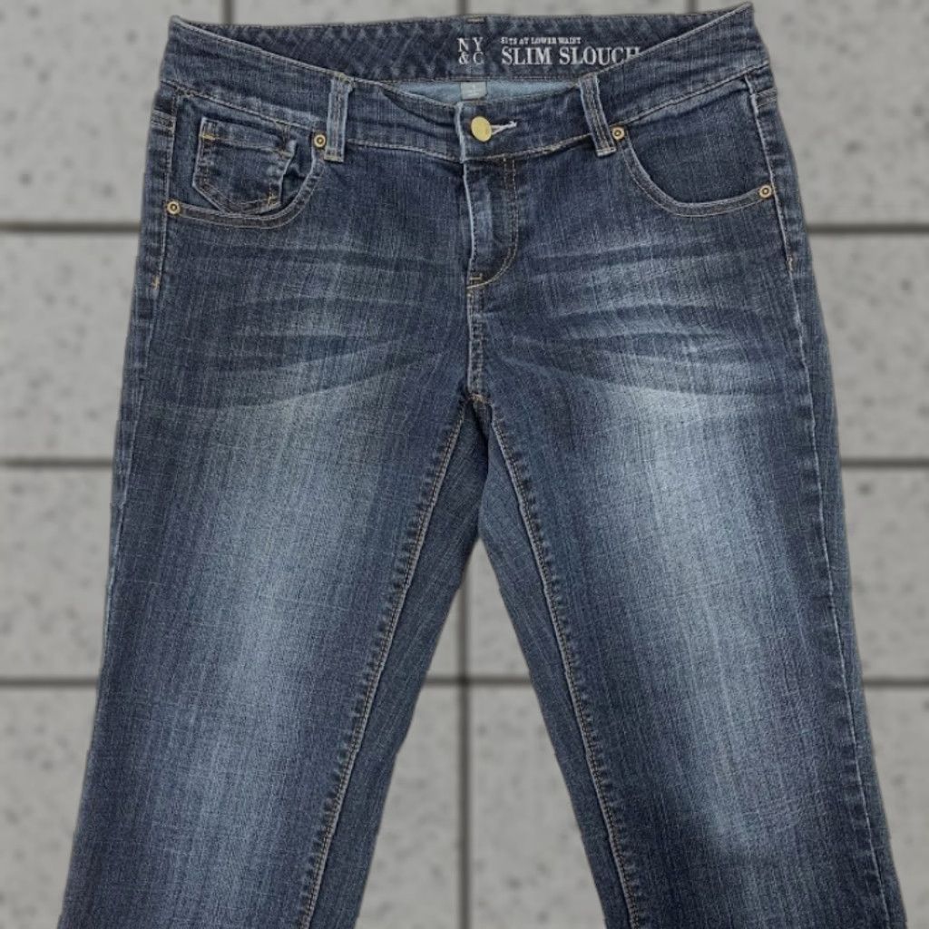 Denime VINTAGE NY & C Womens Jeans Slim Straight Blue Denim 6 Slim 30” Inseam 16” Waist Womens Size 28" / US 6 / IT 42 - 1 Thumbnail