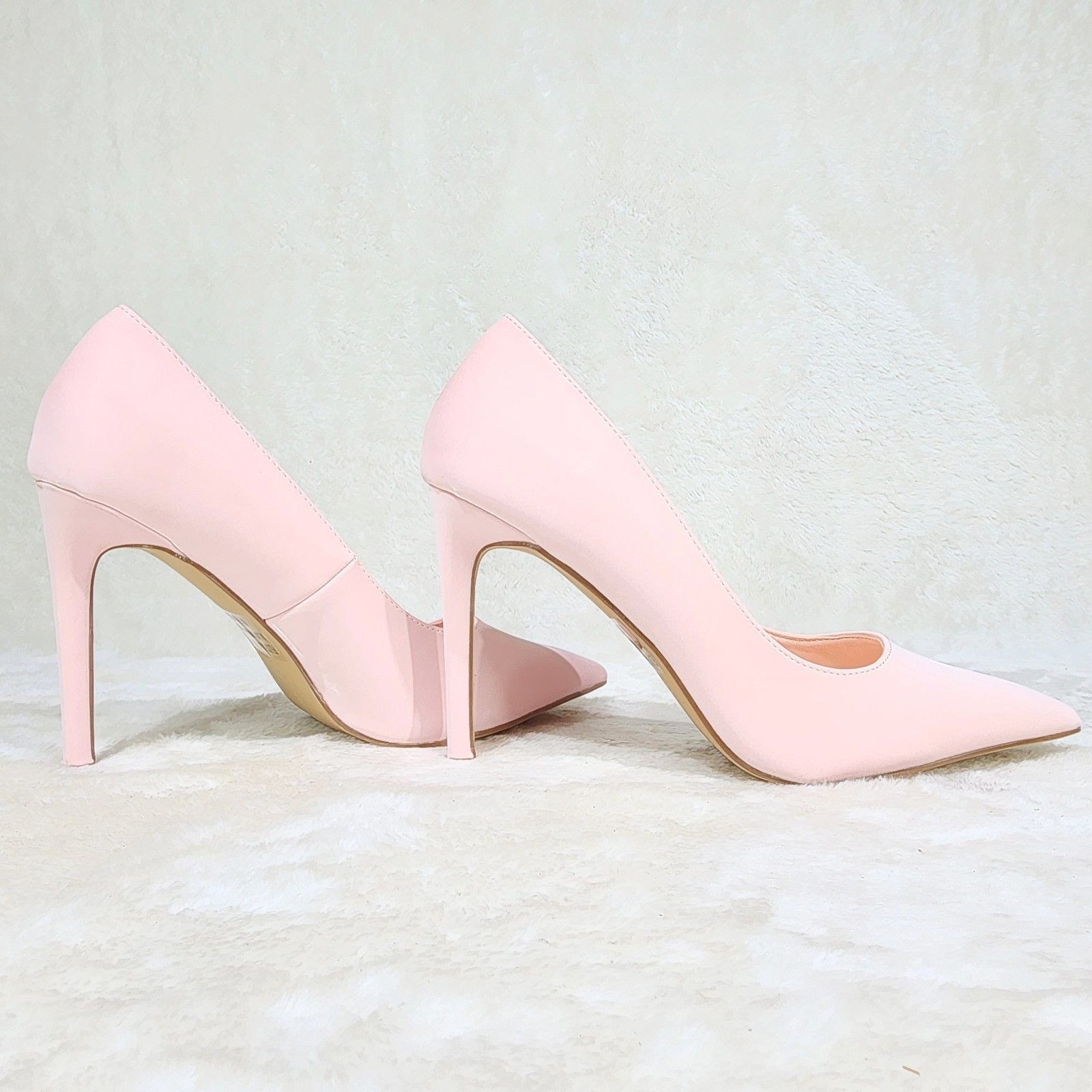 Other Luminous Baby Pink High Heel Stiletto Pumps Evening Party Sh Size US 8 / IT 38 - 1 Thumbnail