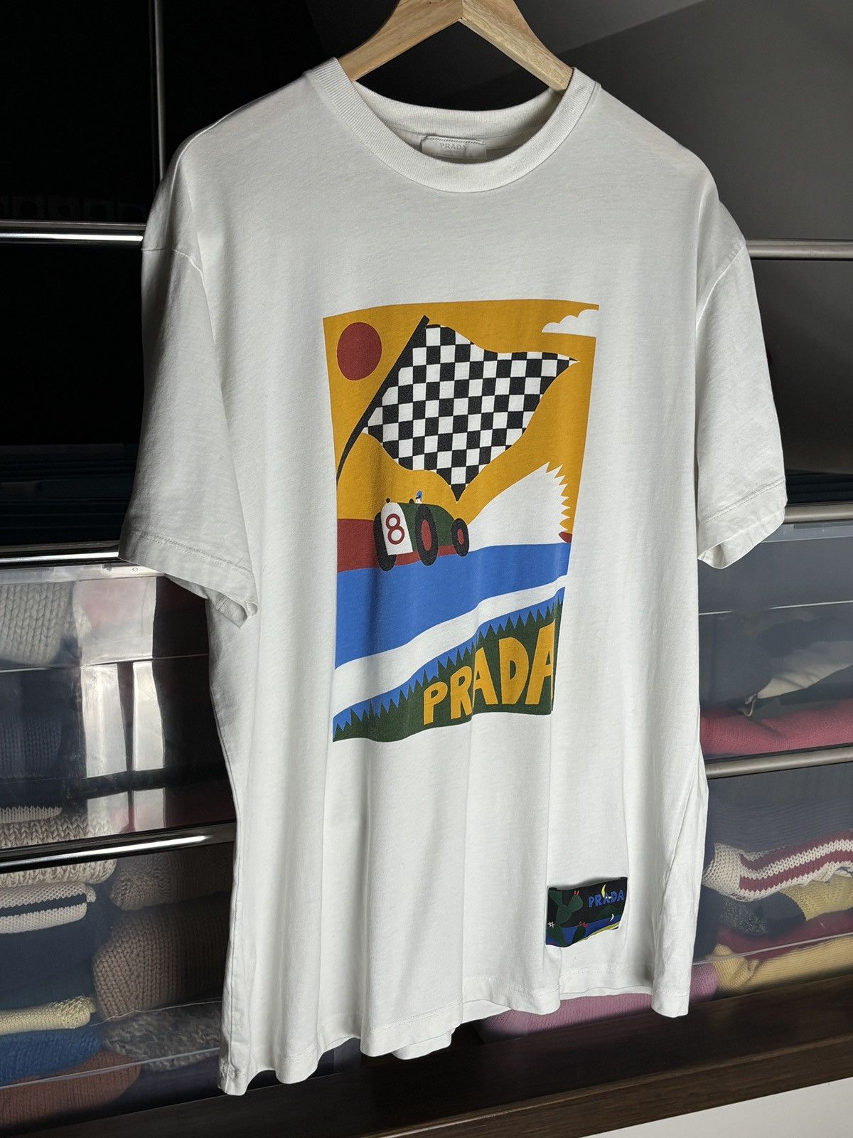 Prada Prada Race Car Racing Formula T-Shirt Size US XL / EU 56 / 4 - 2 Thumbnail