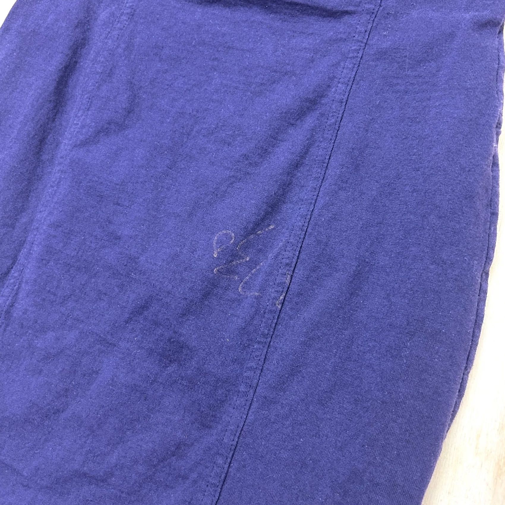 Vintage VINTAGE Necessary Objects Skirt Womens Med Blue Knit Pencil Knee Length Stretch Size 32" / US 10 / IT 46 - 2 Thumbnail