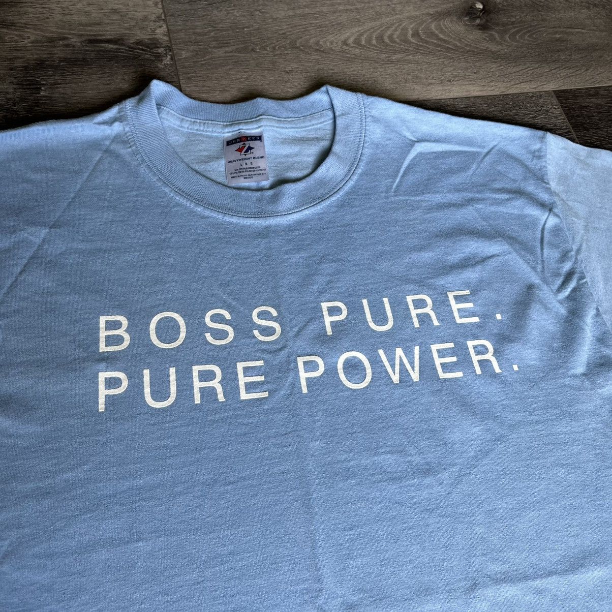 Hugo Boss × Vintage New Vintage 2008 Hugo Boss Pure Power Fragrance Parfum Tee Size US L / EU 52-54 / 3 - 4 Thumbnail