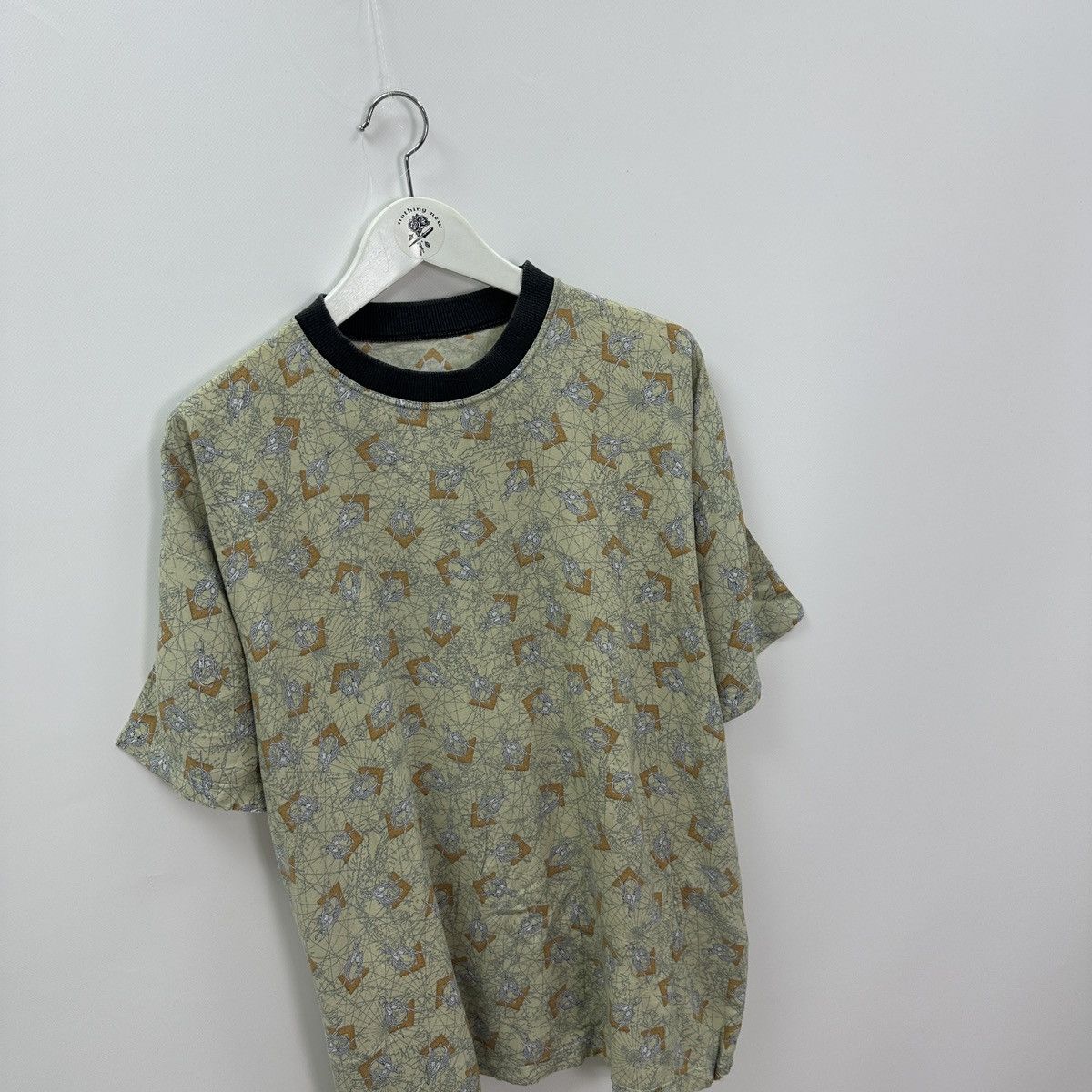 Vintage Vintage 90s Abstract basic light tee washed monogram y2k Size US L / EU 52-54 / 3 - 3 Thumbnail