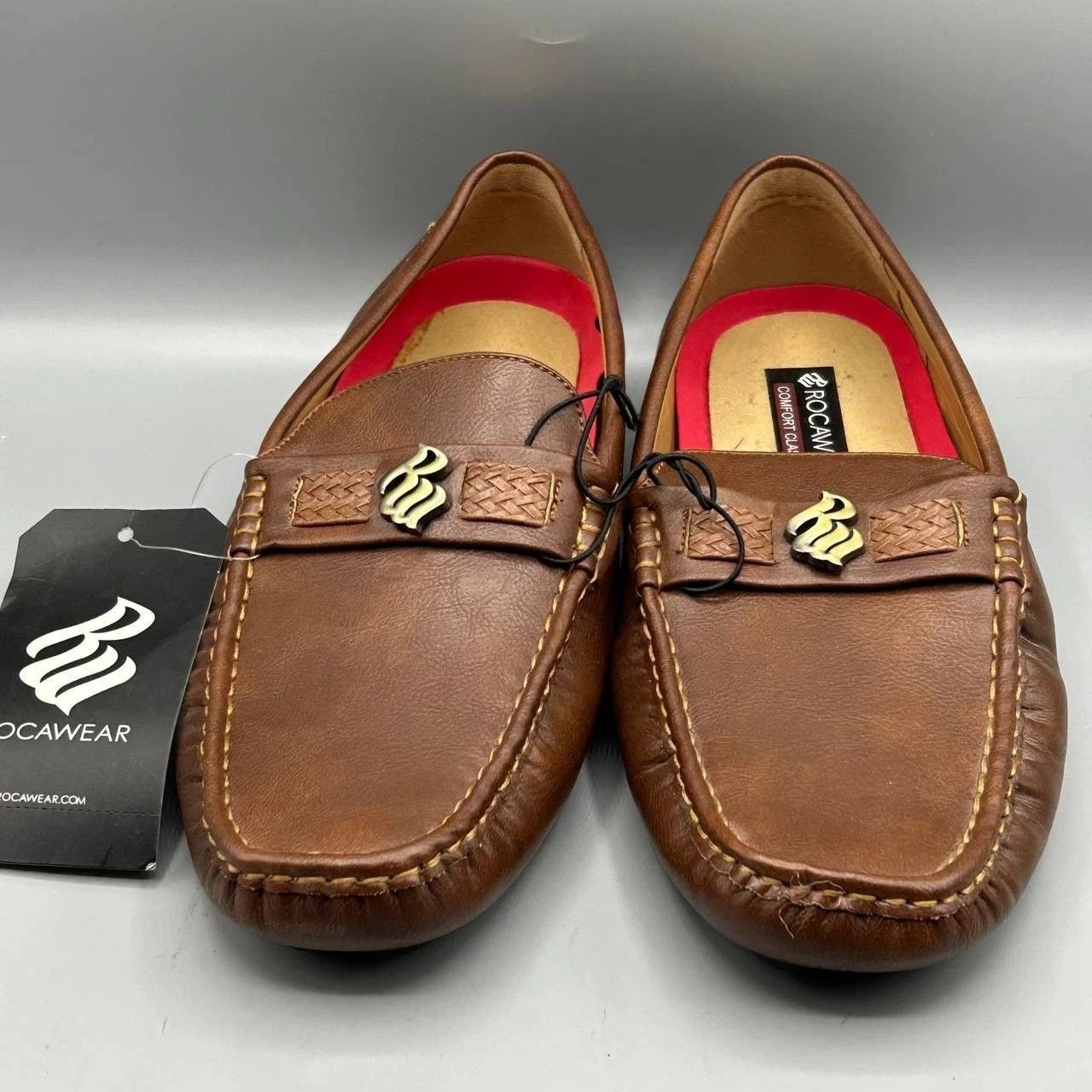 Rocawear Rocawear Ludlow Mens Tan Faux Leather Driving Loafers 8 Size US 8 / EU 41 - 2 Thumbnail