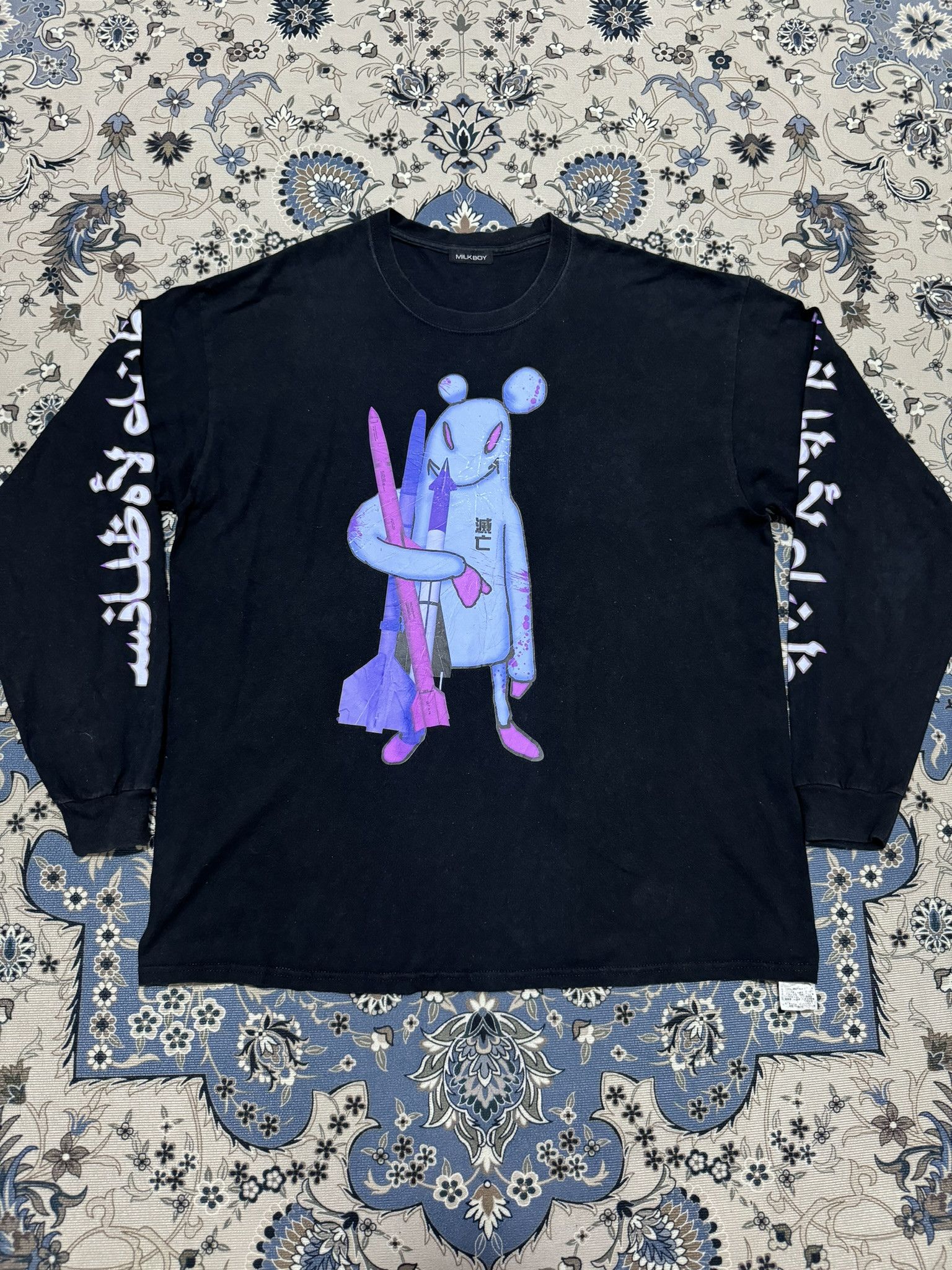 Beauty Beast × Hysteric Glamour × Japanese Brand Japanese Brand Milk Boy Suicidal Bunny Arabic Script T shirt Size US XL / EU 56 / 4 - 1 Thumbnail
