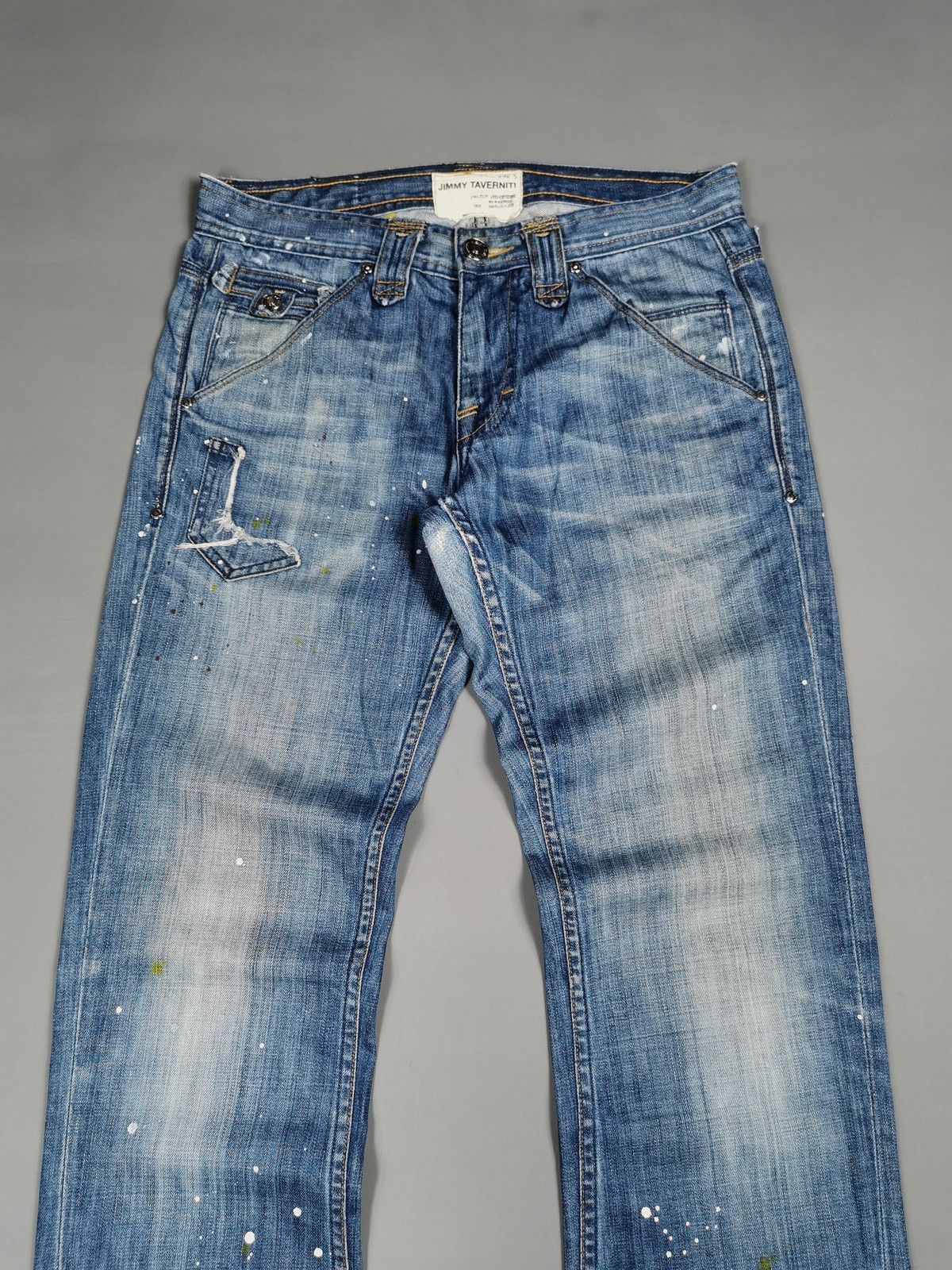 Ben Taverniti Unravel Project Jimmy Taverniti Anti Exposure Paint Dots Denim Jeans Size US 32 / EU 48 - 2 Thumbnail