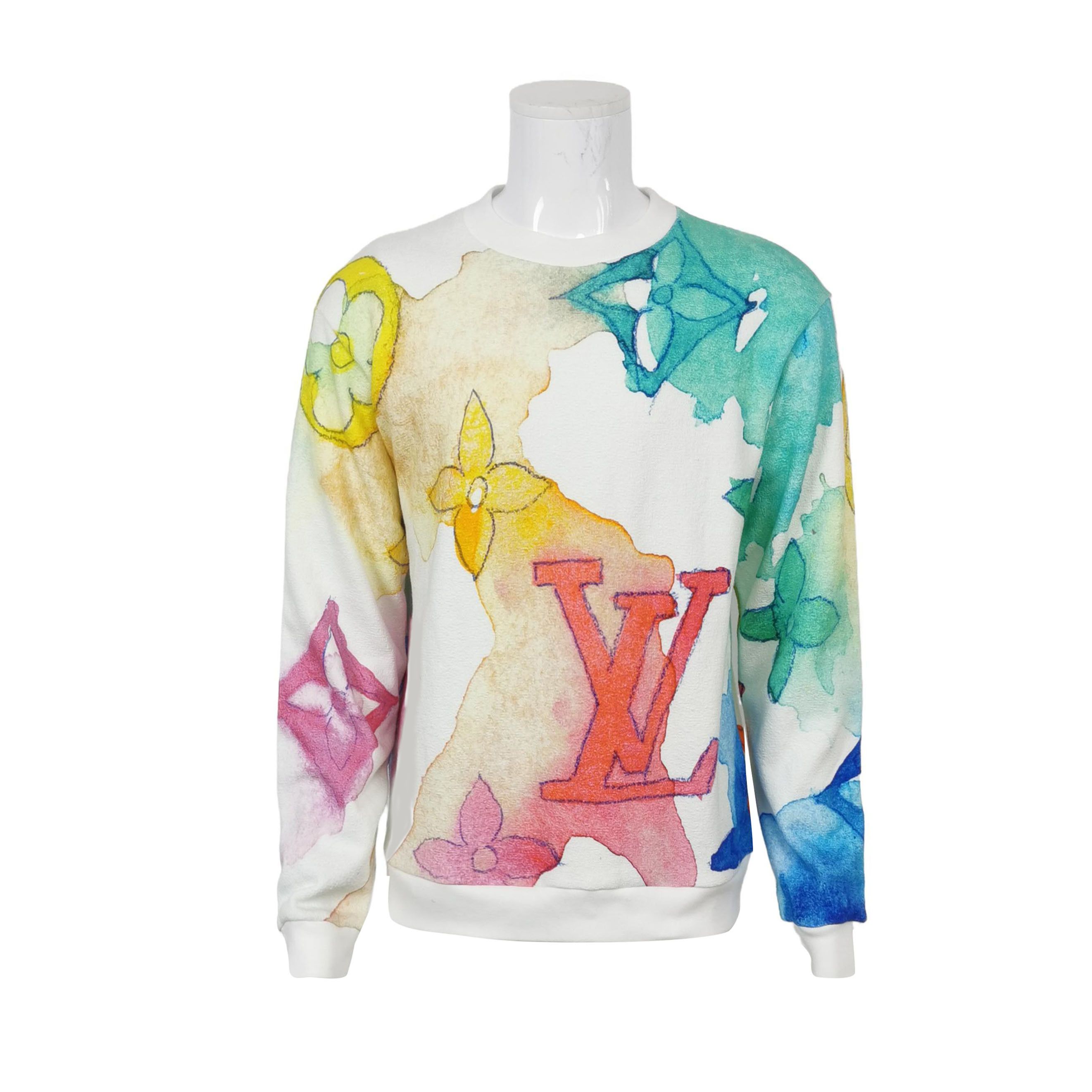 Louis Vuitton Louis Vuitton Watercolour Logo Sweatshirt L Size US L / EU 52-54 / 3 - 1 Thumbnail