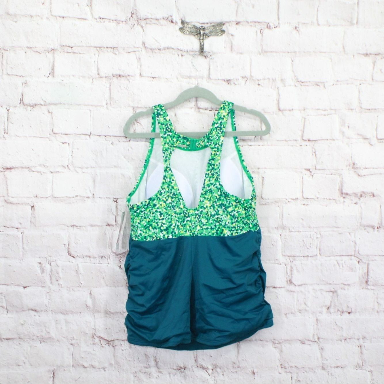 L.L. Bean LL Bean Women’s Side Ruched Tankini Swimsuit Top Size M / US 6-8 / IT 42-44 - 6 Thumbnail