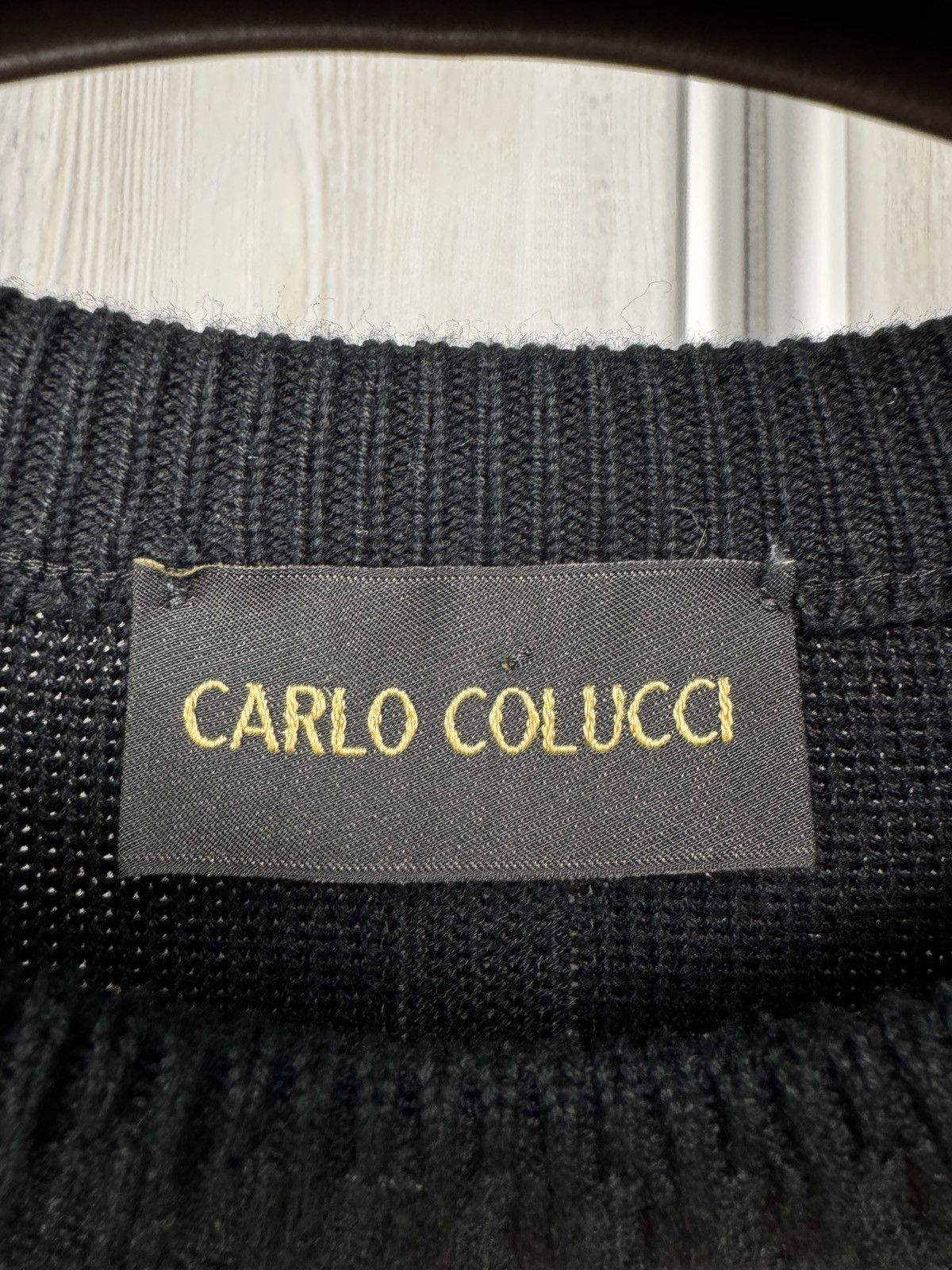 Carlo Colucci Carlo Colucci black cable knitted cotton sweater size 54 Size US L / EU 52-54 / 3 - 9 Thumbnail