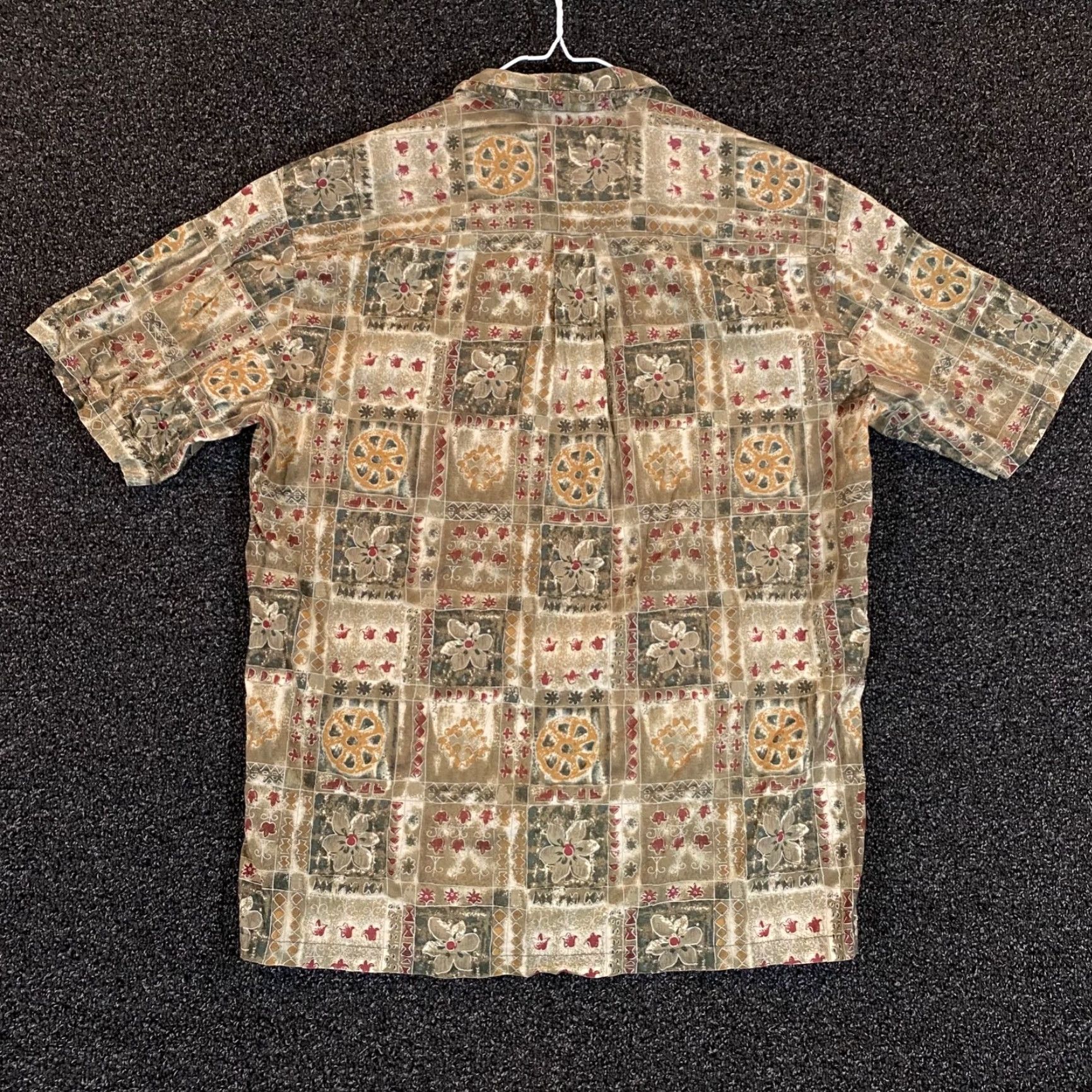 Tori Richard Tori Richard Shirt Mens Medium Green Floral Button Up Short Sleeve Cotton Lawn Size US M / EU 48-50 / 2 - 6 Thumbnail