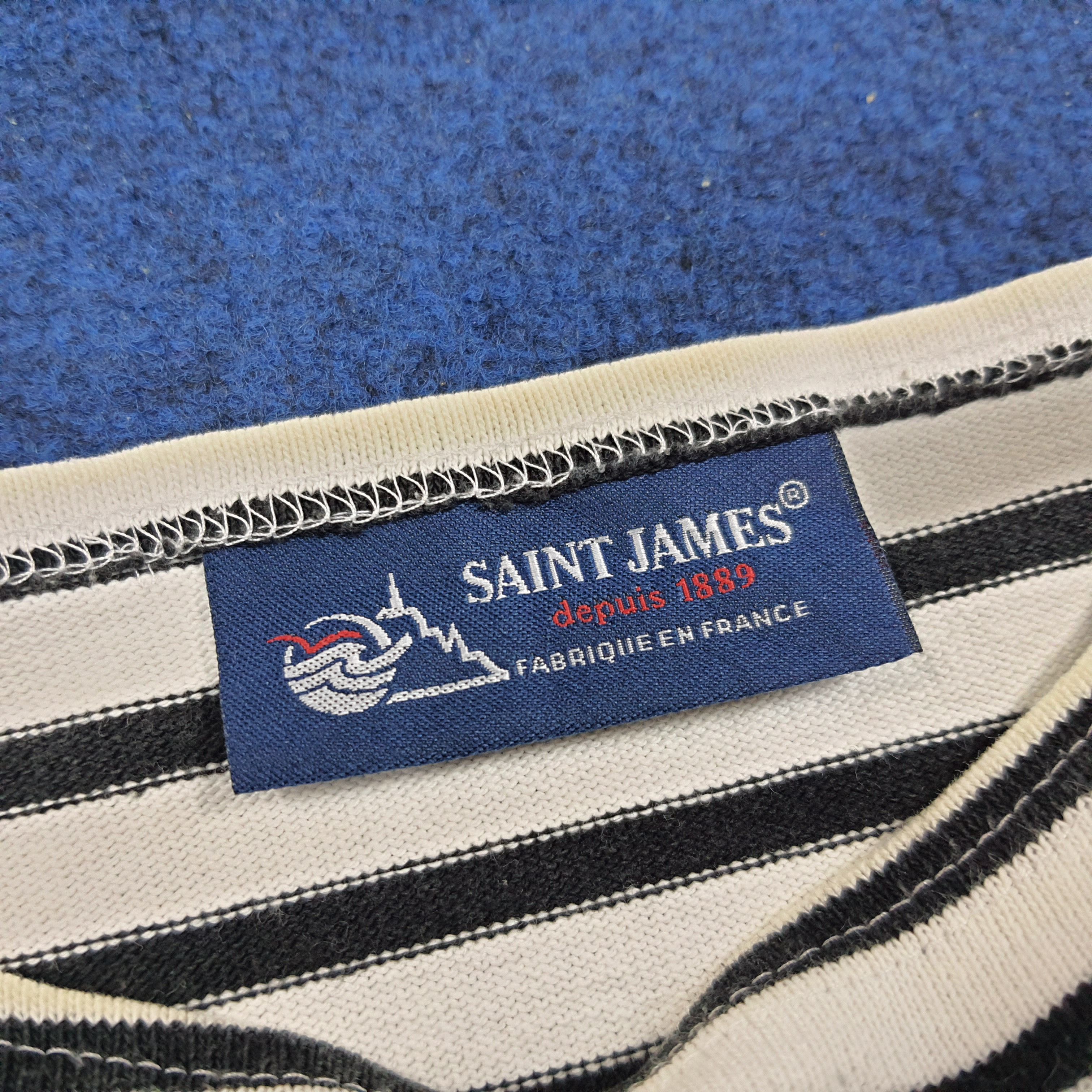 Designer × Saint James × Vintage Vintage Saint James Long Sleeve Stripes Designer Tshirt Size S / US 4 / IT 40 - 4 Thumbnail
