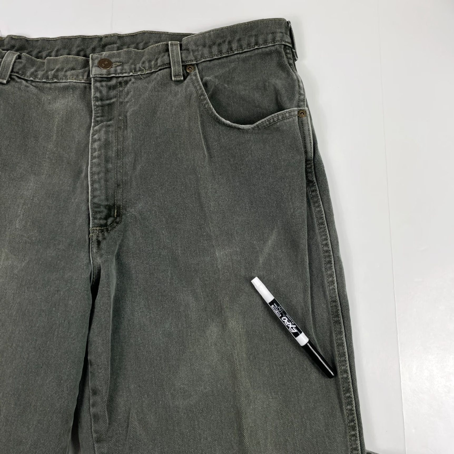 Denime VINTAGE Coleman Jeans Mens 38 x 30 Green Relaxed Straight Denim 90s USA Jeans Mens Green 90s straight Relaxed Denim Coleman 38 x 30 Size US 38 / EU 54 - 3 Thumbnail