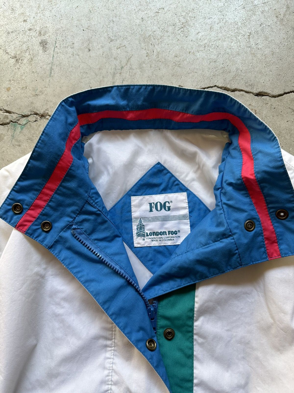 London Fog Y2K Vintage White London Fog Aztec design Jacket Size US L / EU 52-54 / 3 - 5 Thumbnail